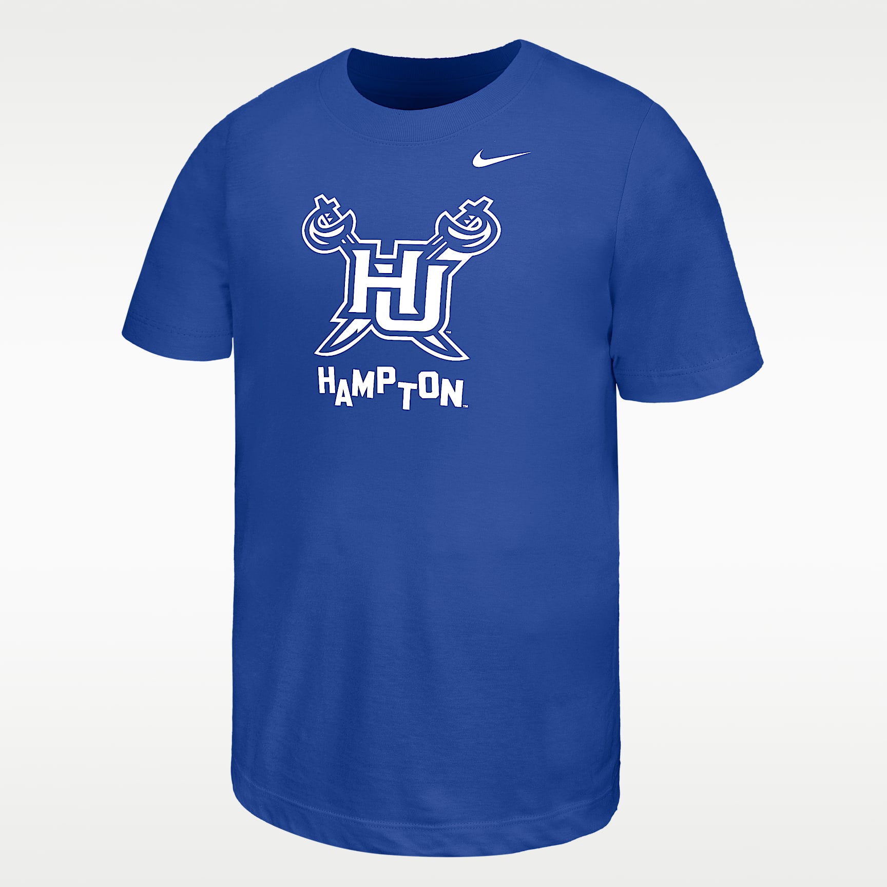 Playera de manga corta para niños talla grande Nike College (Hampton University)