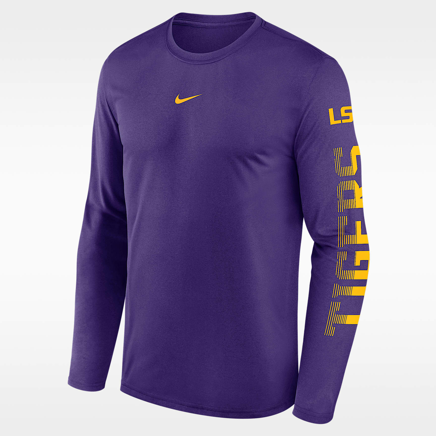 LSU Primetime Stack Legend Men's Nike Dri-FIT College Long-Sleeve T-Shirt