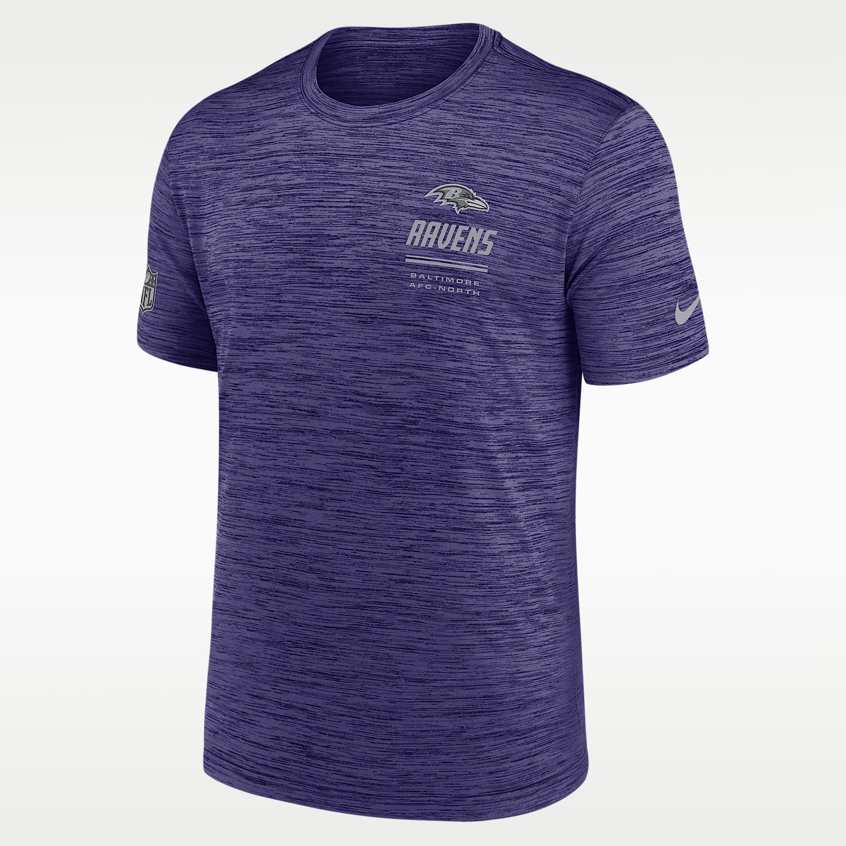 Playera Nike Dri-FIT de la NFL para hombre Baltimore Ravens Sideline Team Issue Velocity