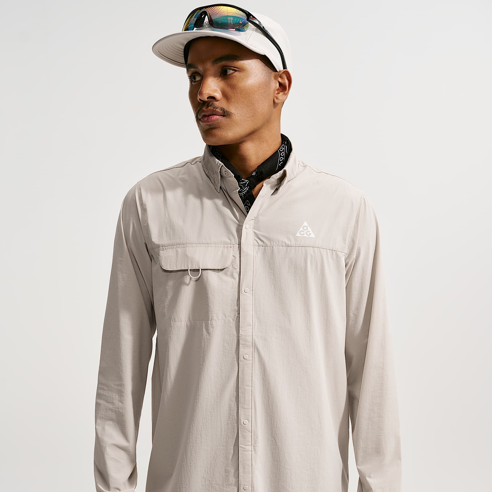 ACG "Aireez" Men's Long-Sleeve Button-Up Trail Running Top