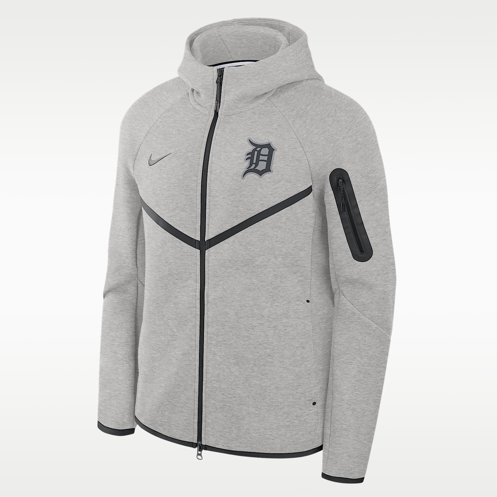 Detroit Tigers Tech Fleece Windrunner Men's Nike MLB Full-Zip Hooded Jacket