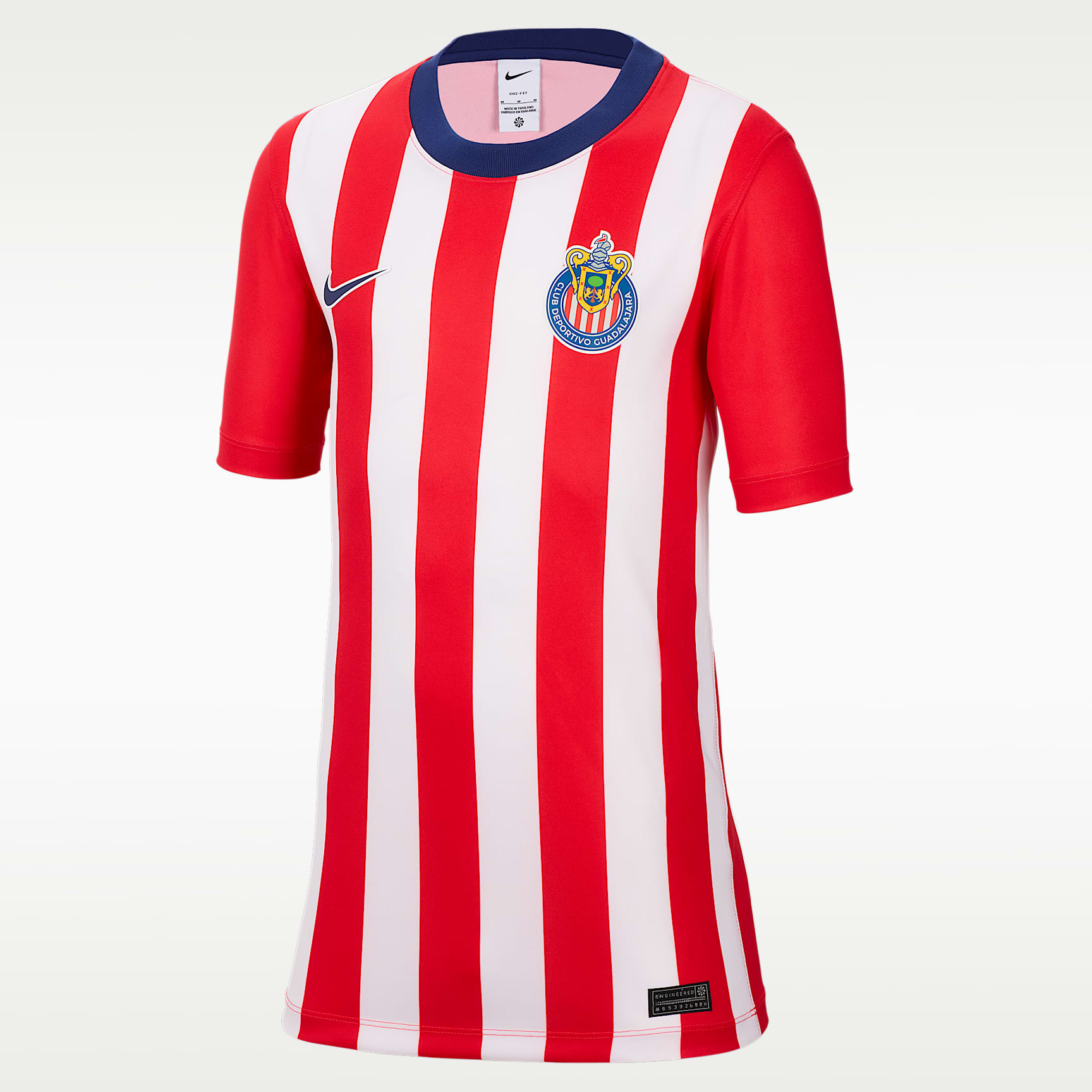 Playera de futbol de manga corta Nike Dri-FIT del C.D. Guadalajara local 2026/27 para niños talla grande