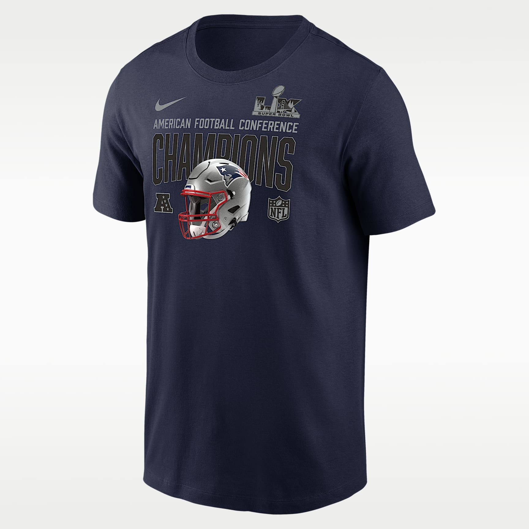 New England Patriots 2026 AFC Champions Glory Shield Men's Nike NFL T-Shirt