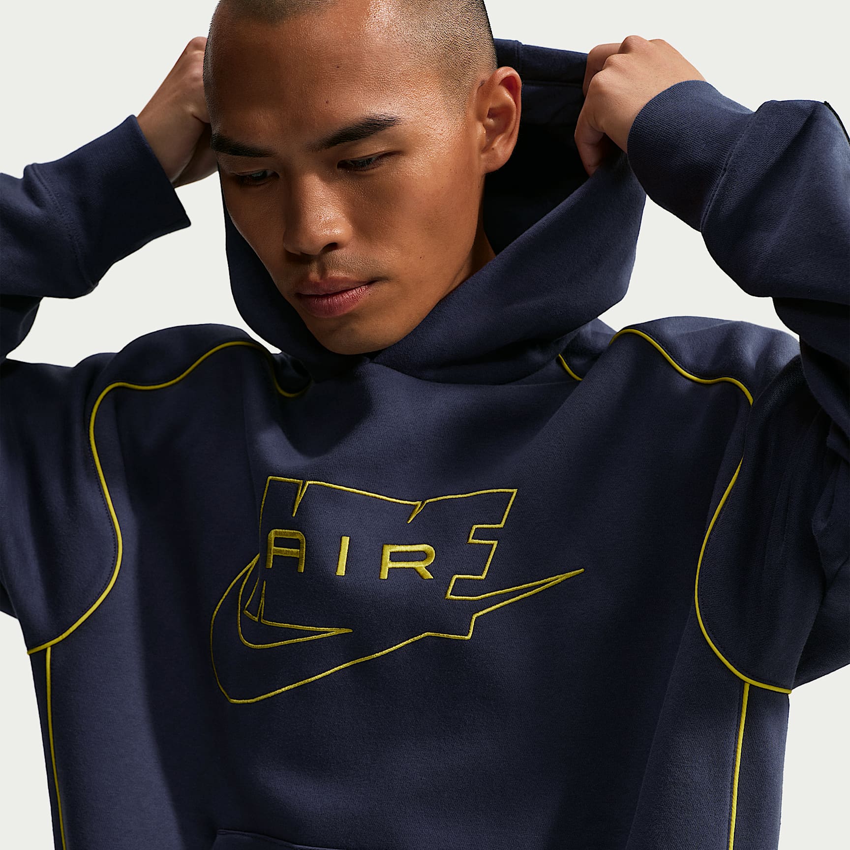 Sudadera con gorro sin cierre de tejido Fleece para hombre Nike Air