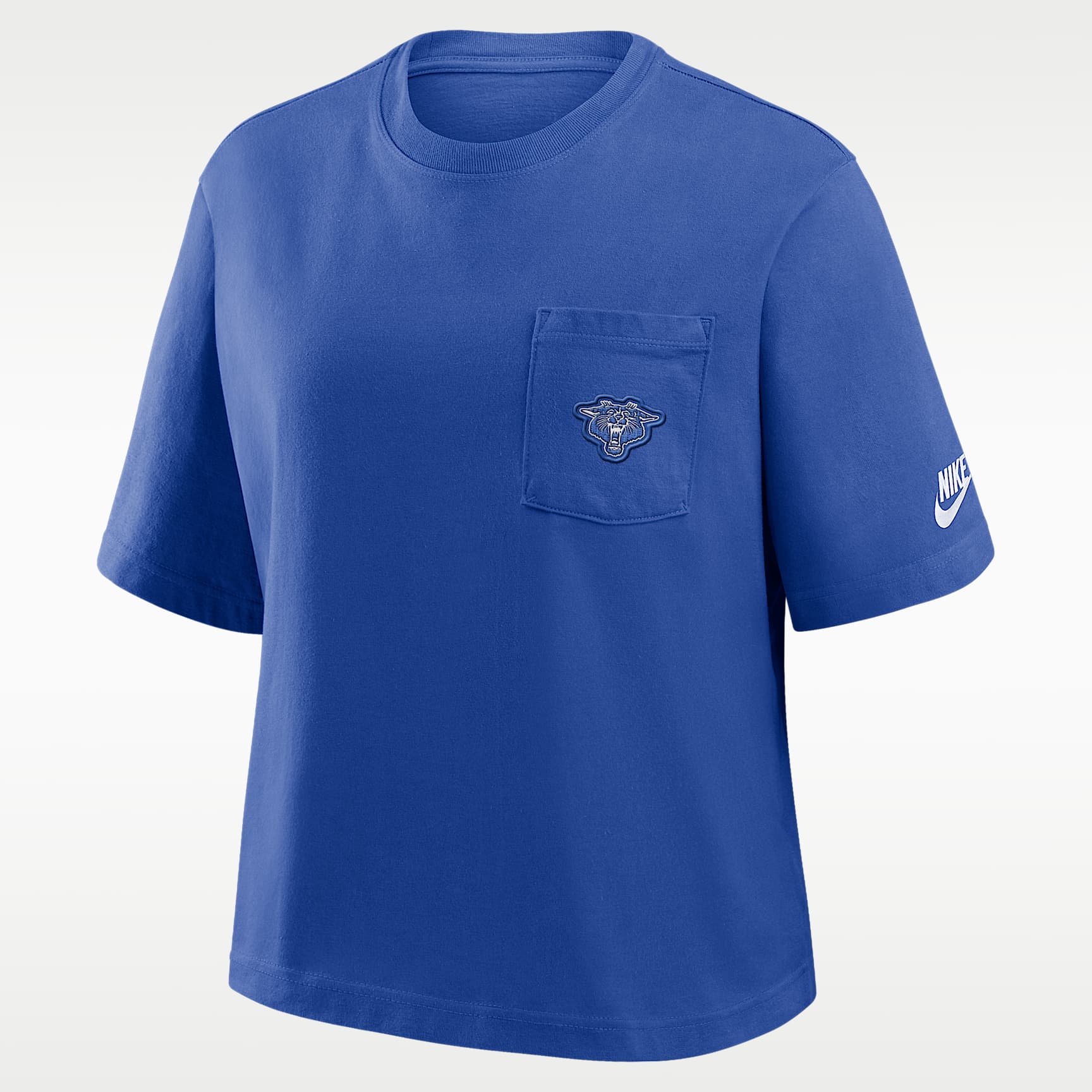 Playera universitaria Nike para mujer Kentucky Legacy Pocket Boxy