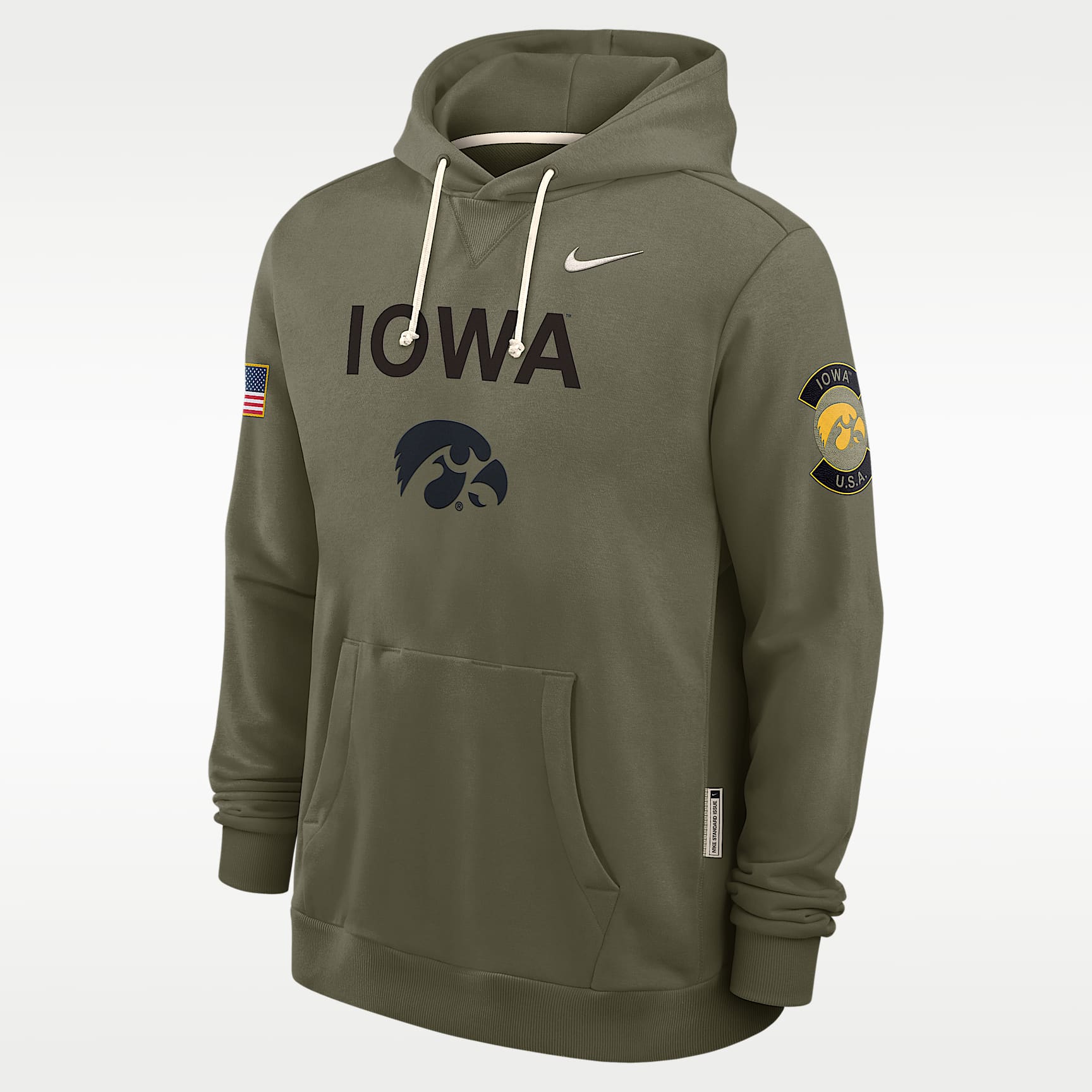Iowa 2025 Military Appreciation Men's Nike Dri-FIT College Pullover Hoodie