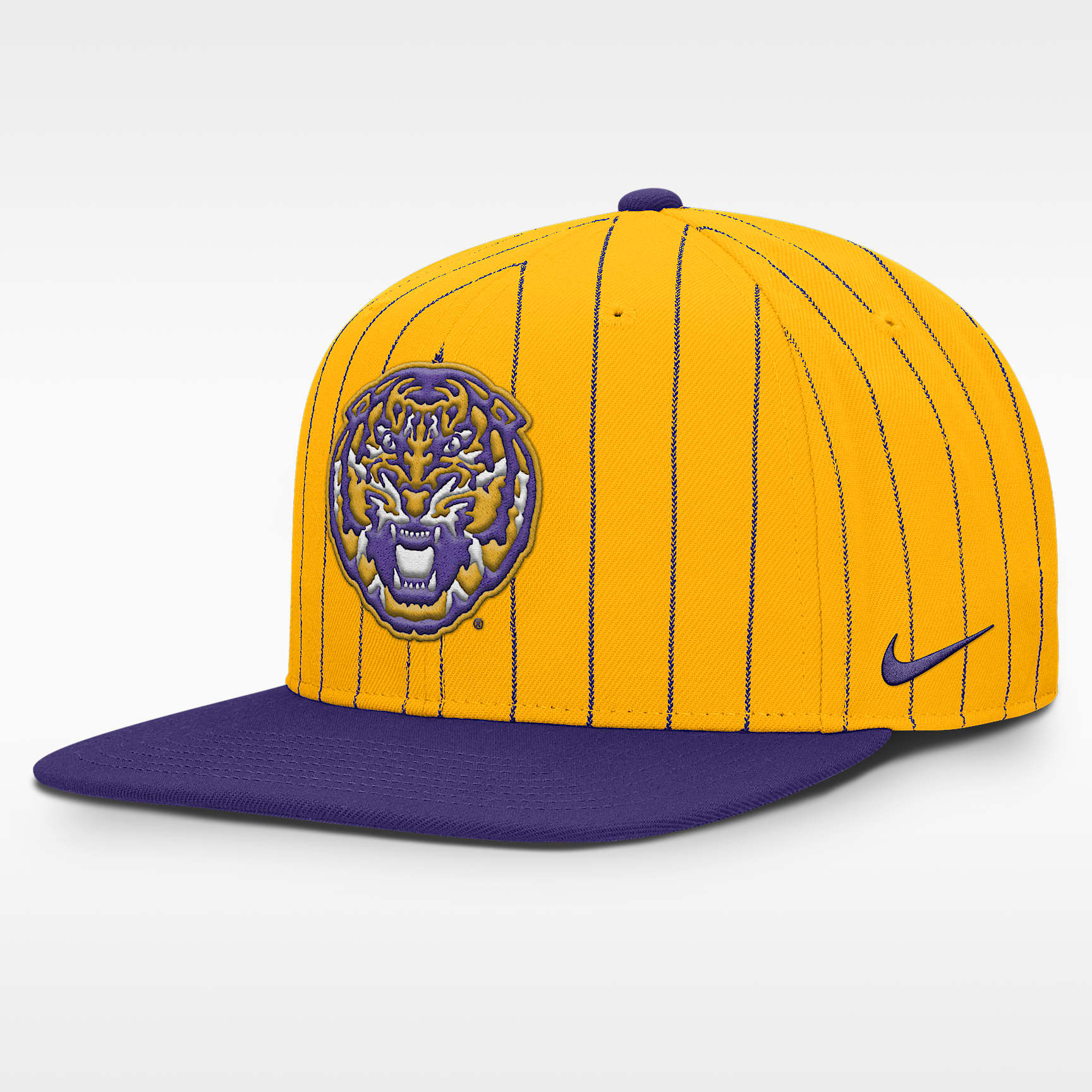 LSU Primetime Pin Stripe 2-Tone Men's Nike Dri-FIT College Adjustable Hat