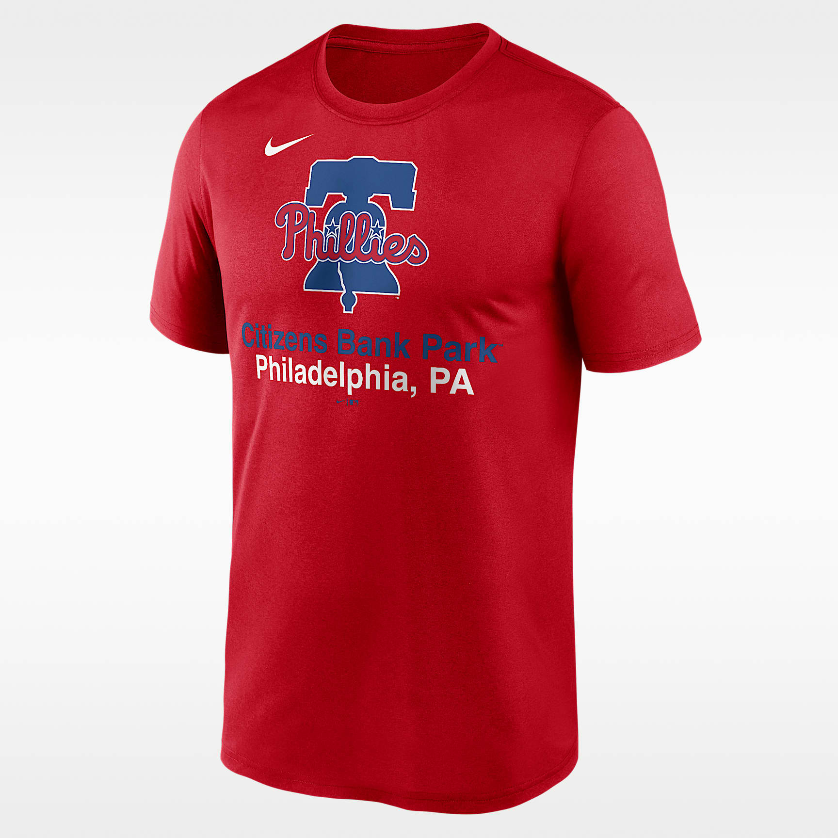 Playera Nike Dri-FIT de la MLB para hombre Philadelphia Phillies Stadium Legend