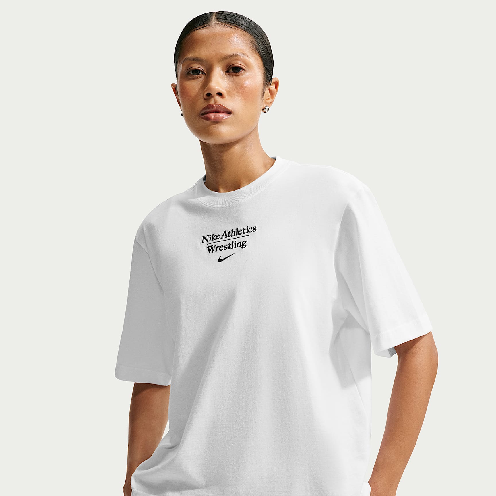 Playera de corte cuadrado para mujer Nike Wrestling