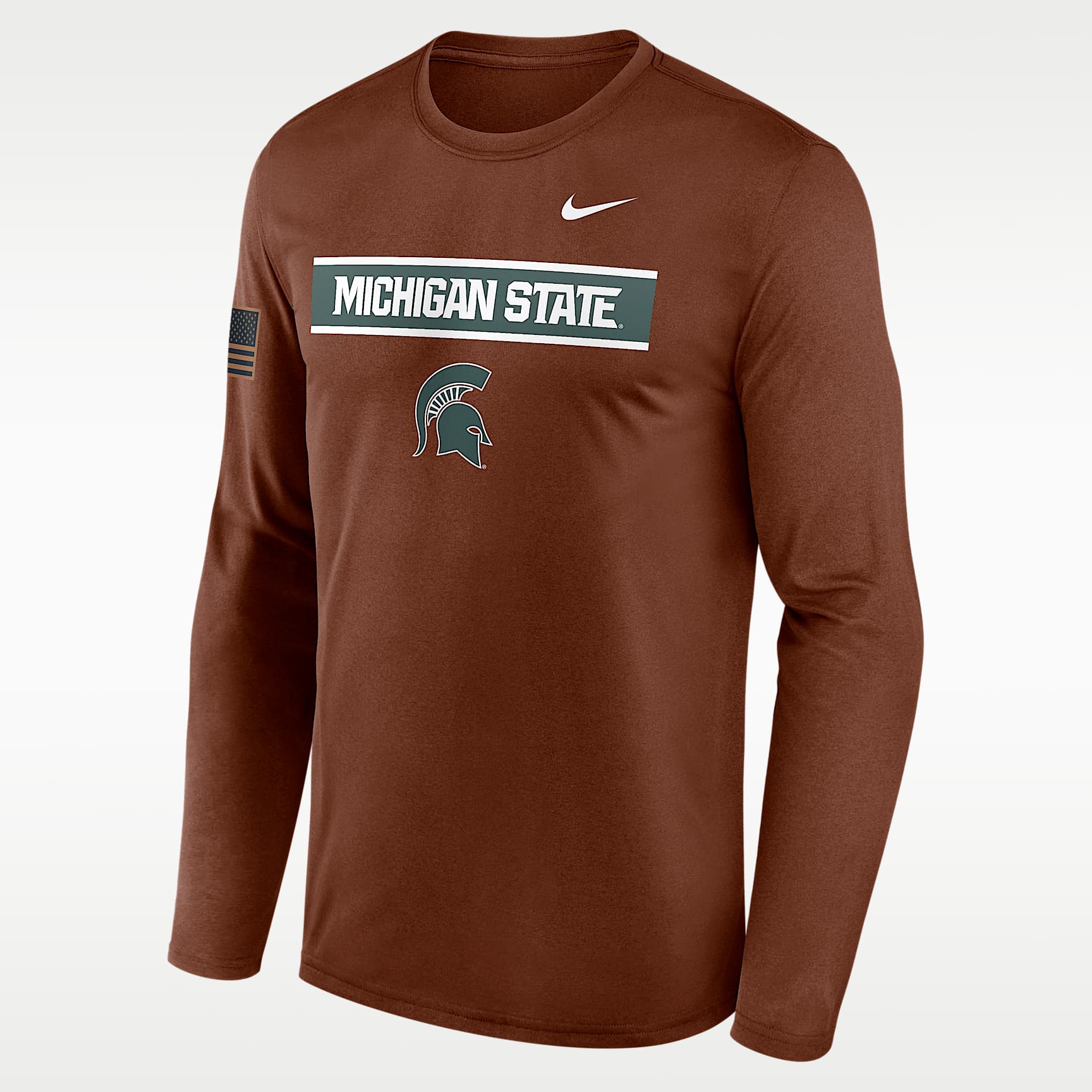 Michigan State Courtside Men's Nike Dri-FIT College Long-Sleeve T-Shirt