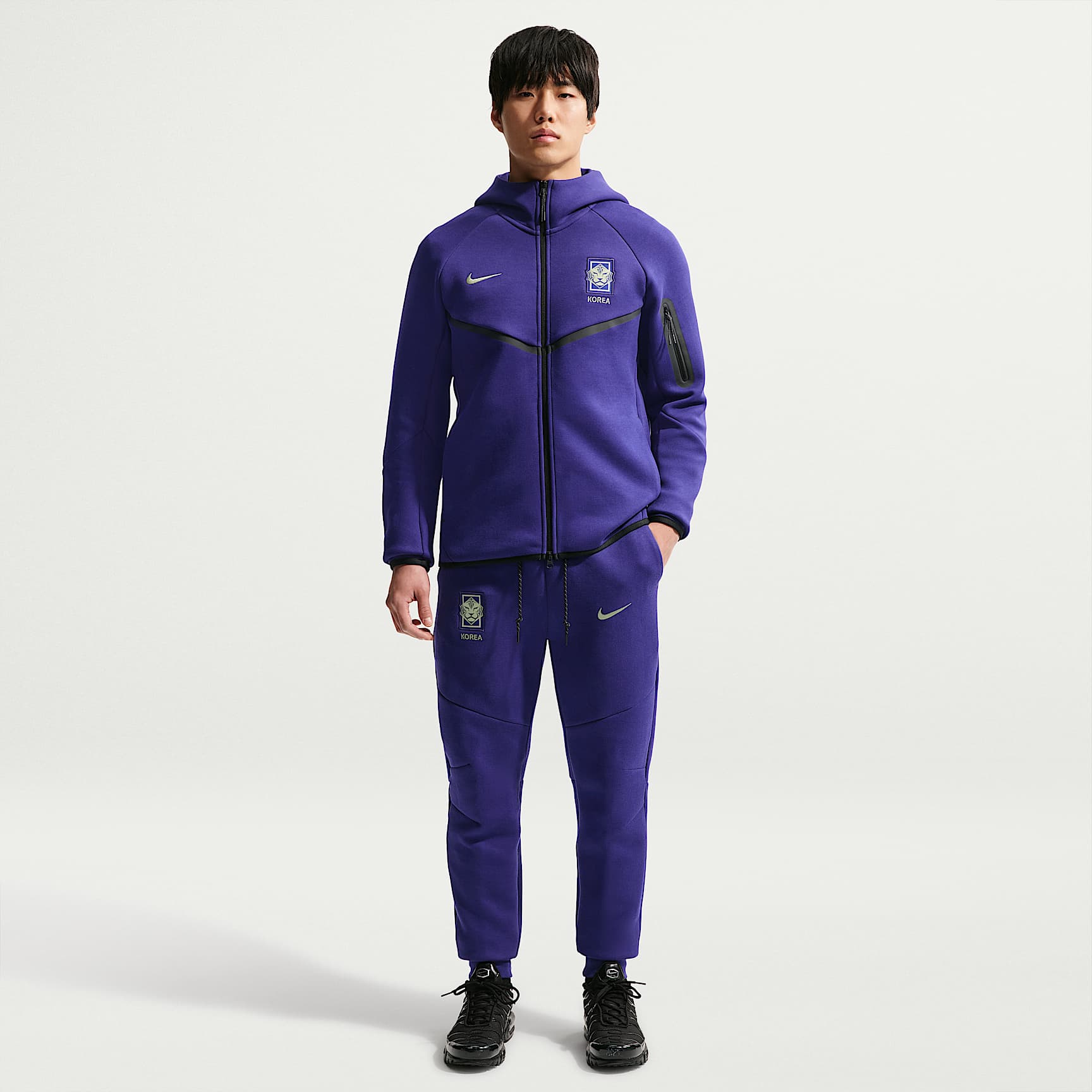 대한민국 테크 플리스 남성 나이키 축구 조거