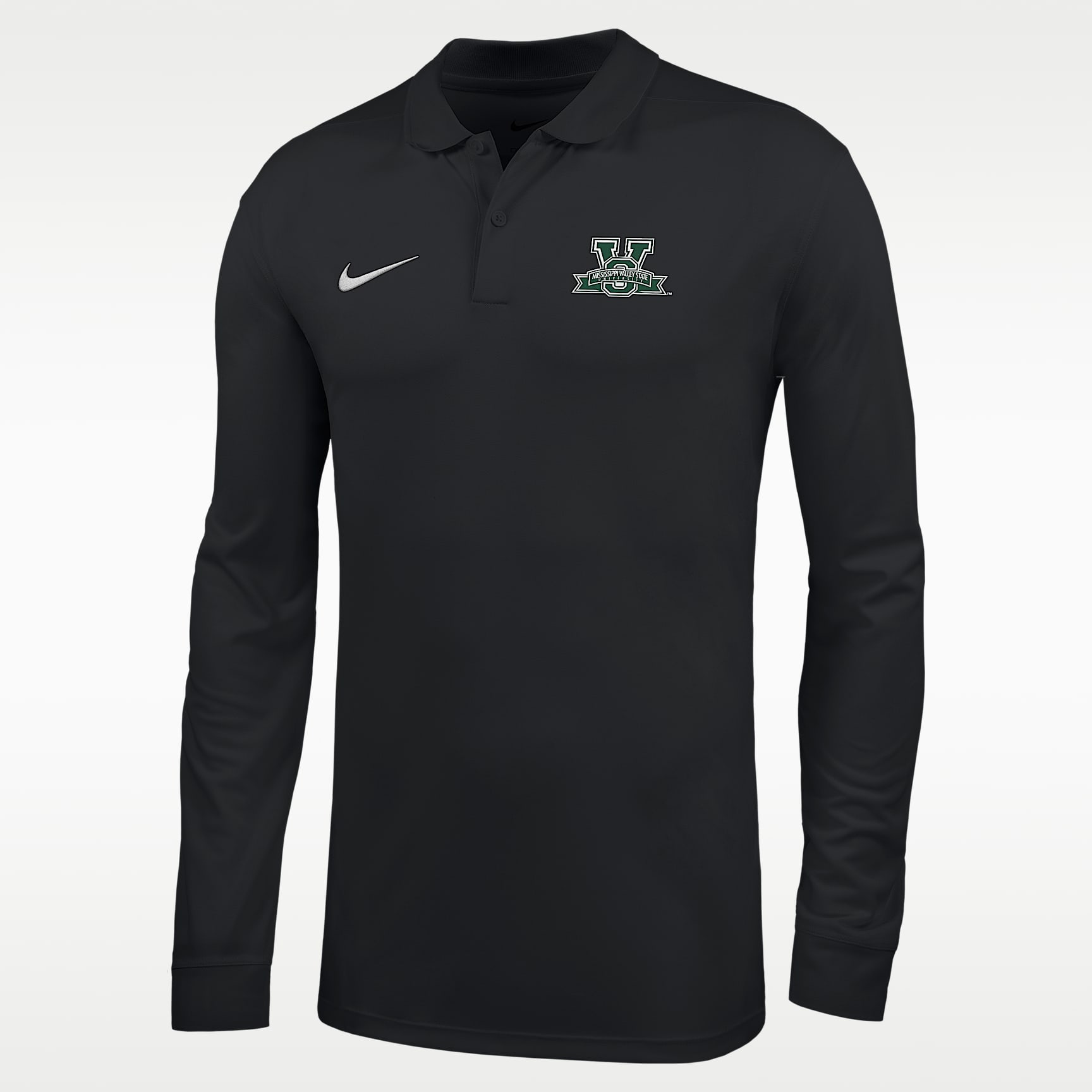 Nike College (Mississippi Valley State University) Men's Dri-FIT Long-Sleeve Polo