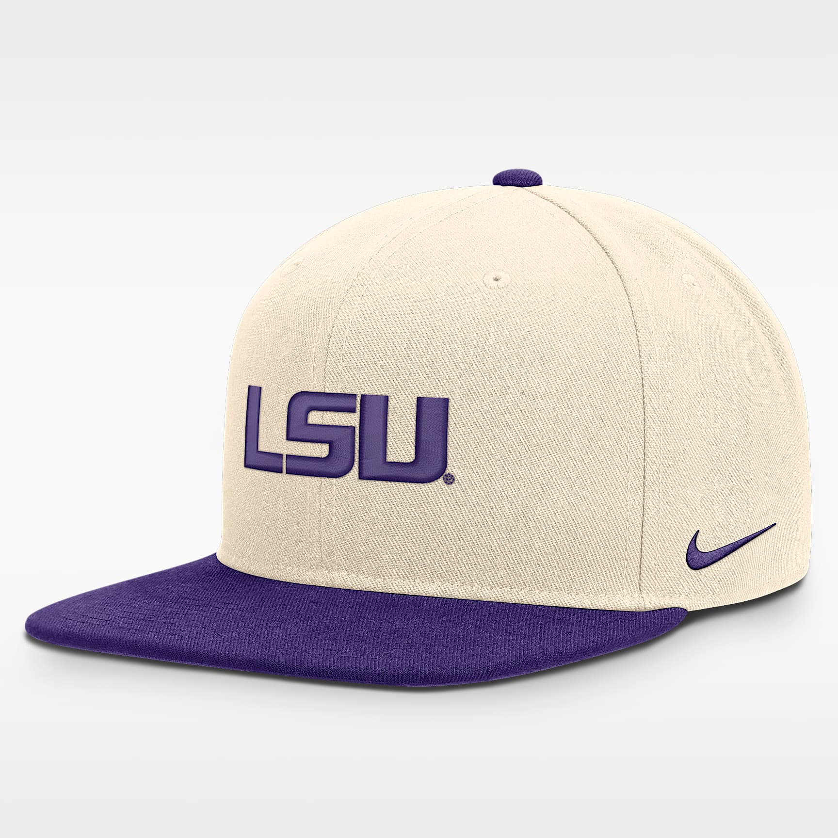 Gorra universitaria Nike Dri-FIT ajustable para hombre LSU Campus Prep