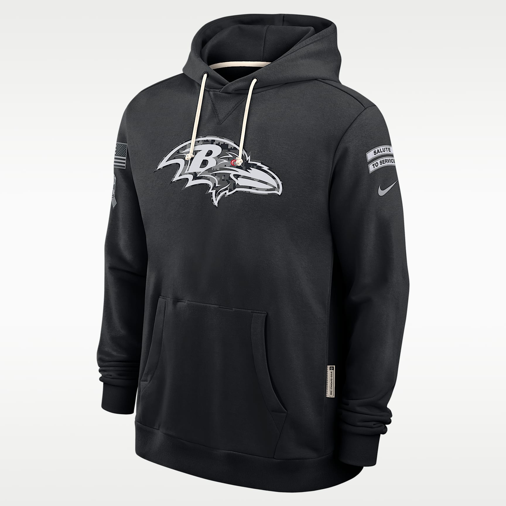 Sudadera con gorro sin cierre Nike Dri-FIT de la NFL para hombre Baltimore Ravens Salute to Service Sideline