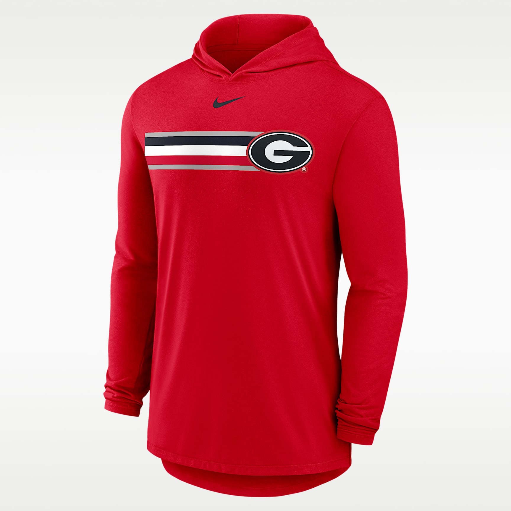 Georgia Primetime Pattern Men's Nike Dri-FIT College Long-Sleeve Hooded T-Shirt