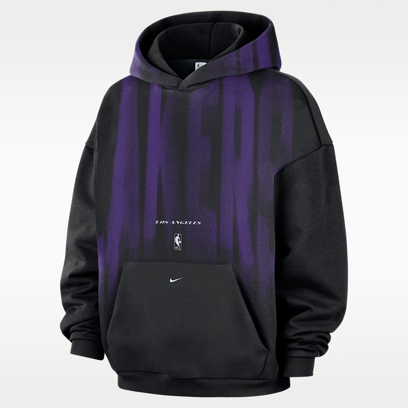 Sudadera con gorro de básquetbol de tejido Fleece para hombre Los Angeles Lakers Nike Standard Issue
