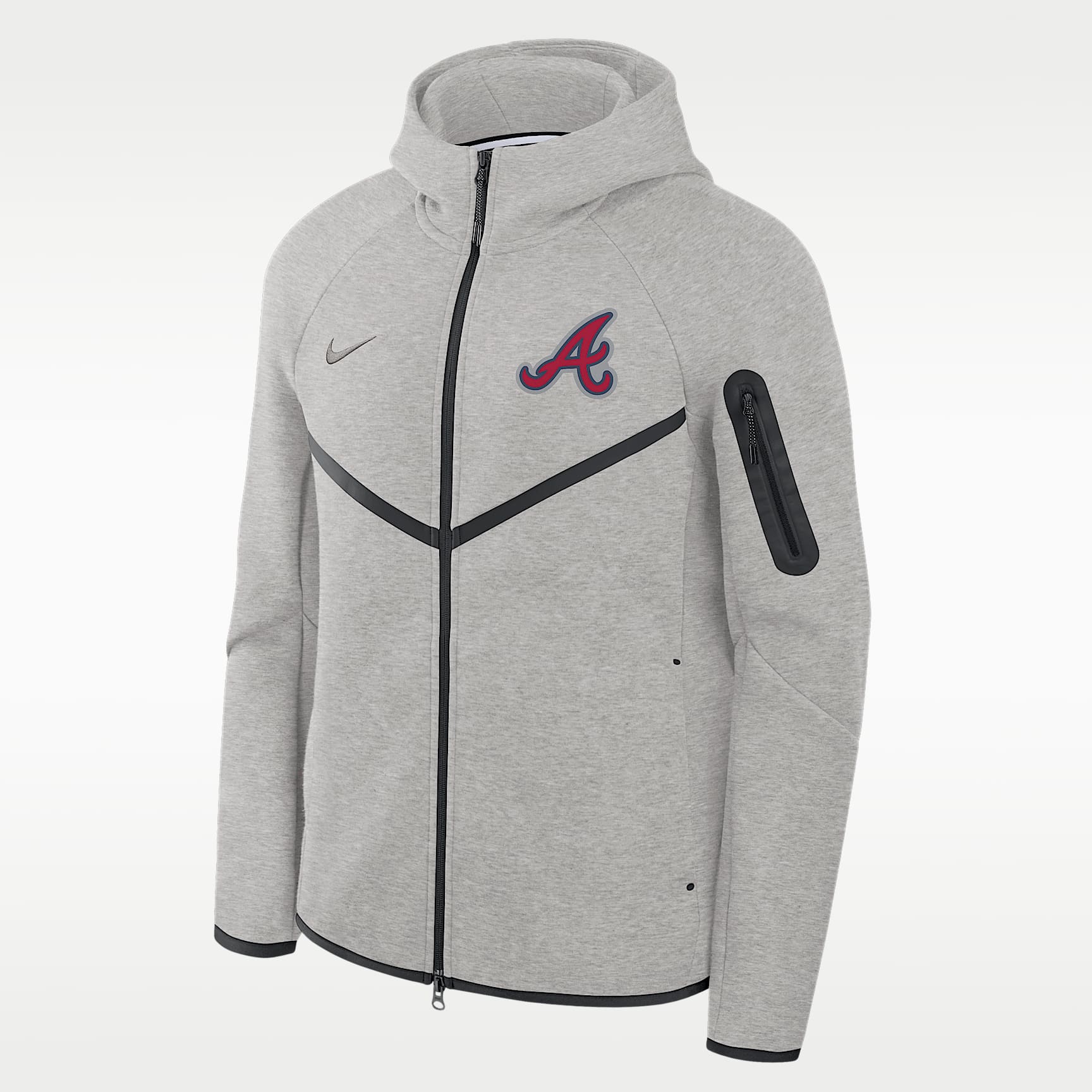Atlanta Braves Tech Fleece Windrunner Men's Nike MLB Full-Zip Hooded Jacket