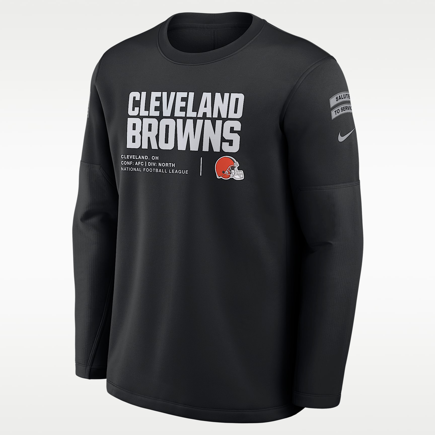 Cleveland Browns Salute to Service Sideline Coaches Men's Nike NFL Pullover Crew