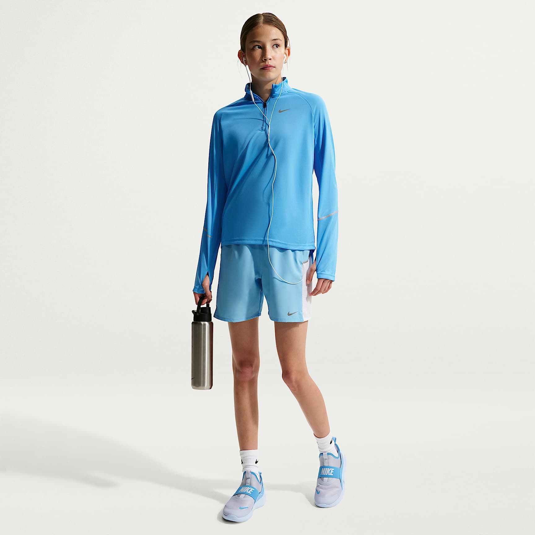 Shorts de entrenamiento Dri-FIT para niños talla grande Nike Miler