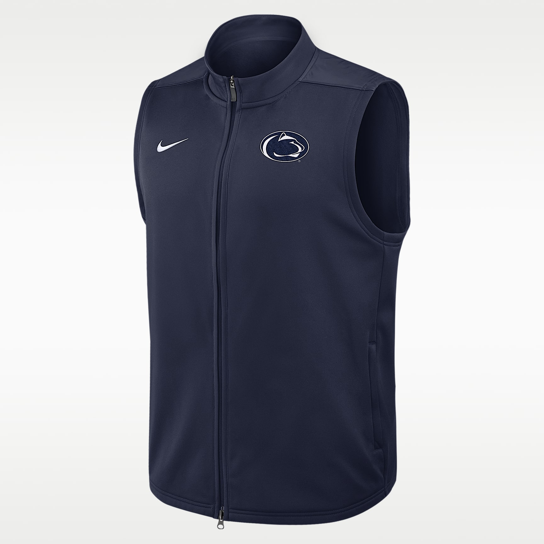 Chaleco universitario Nike Therma-FIT de cierre completo para hombre Penn State Victory