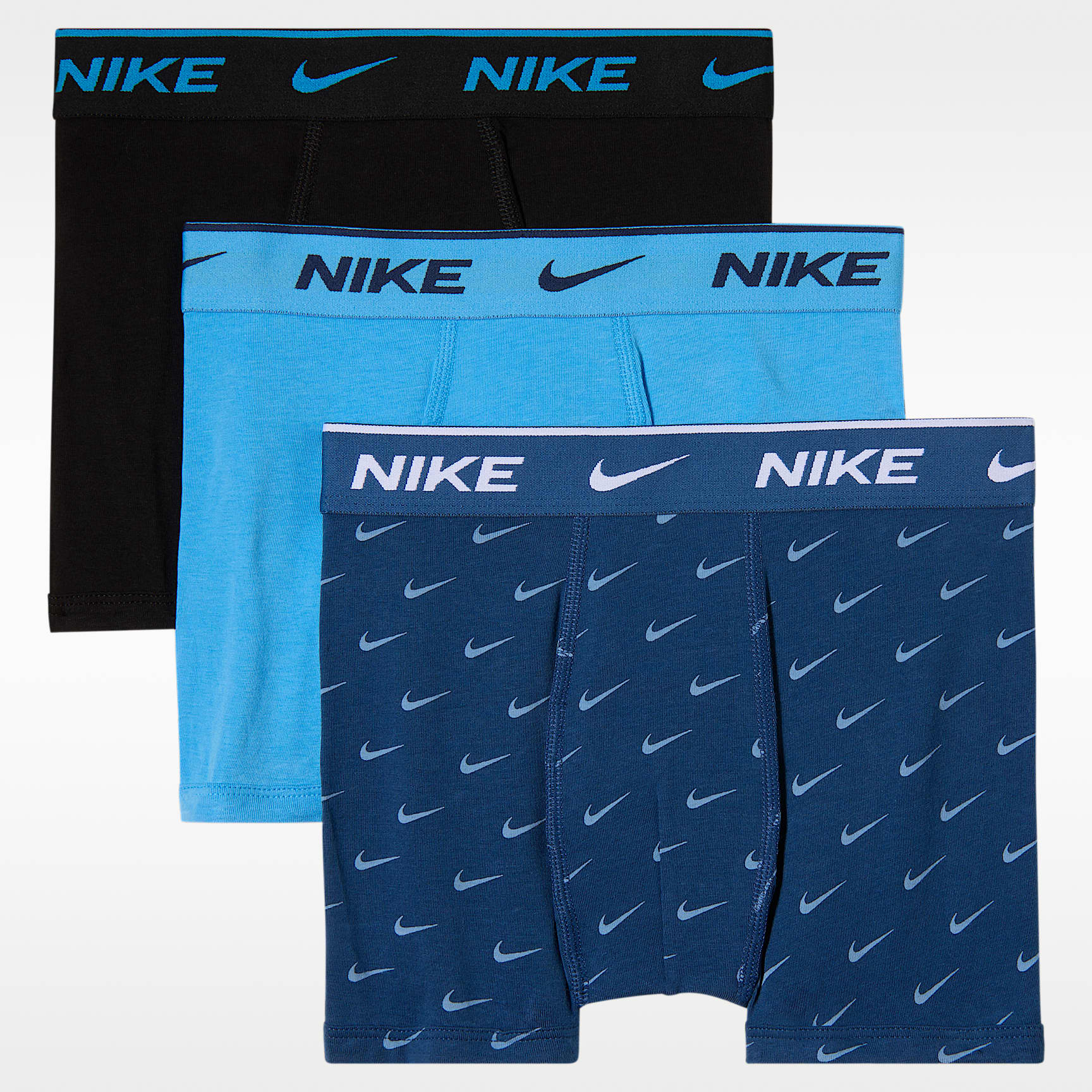 Nike Big Kids' Dri-FIT Everyday Cotton Printed Boxer Briefs (3-Pack)