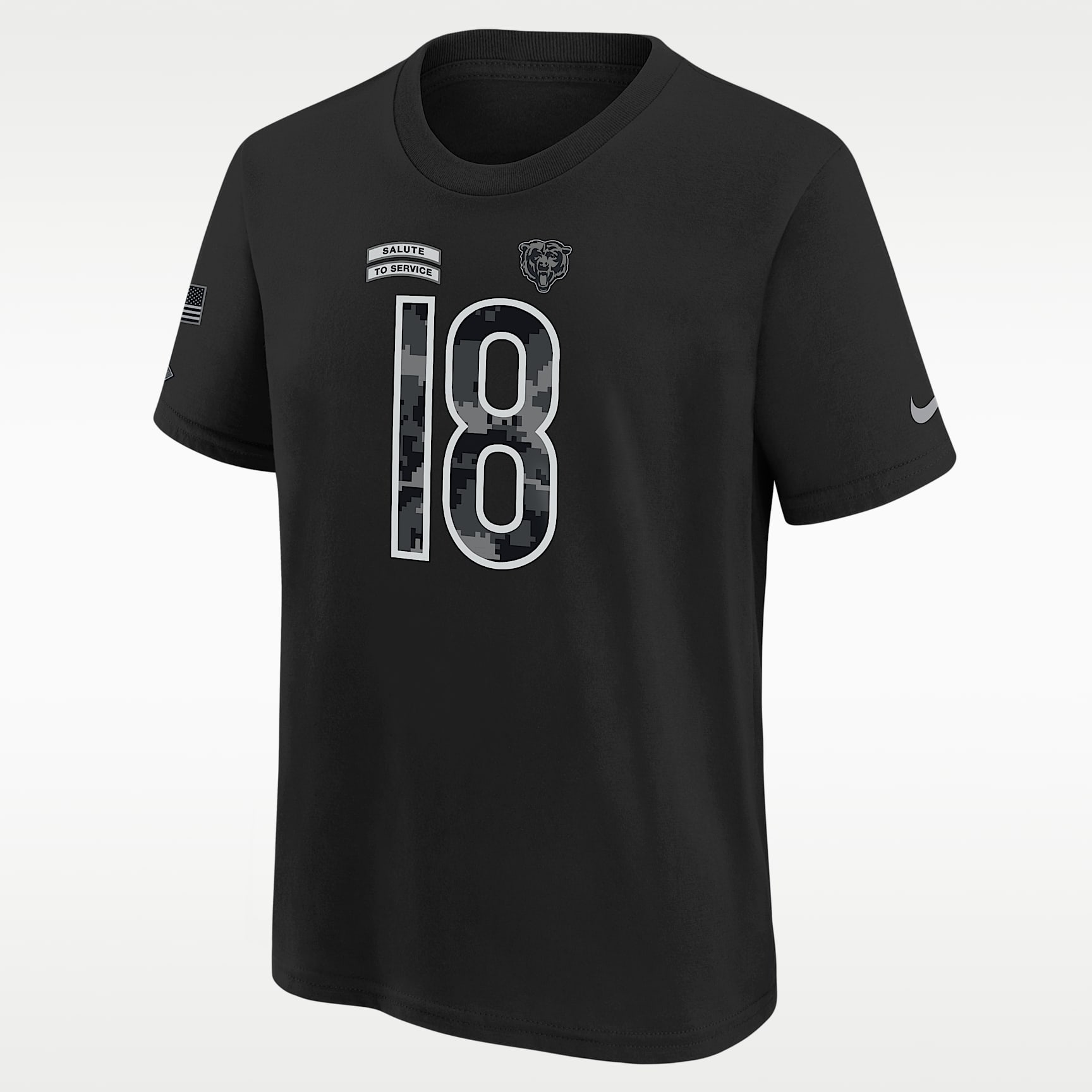 Caleb Williams Chicago Bears Salute to Service Big Kids' Nike NFL T-Shirt