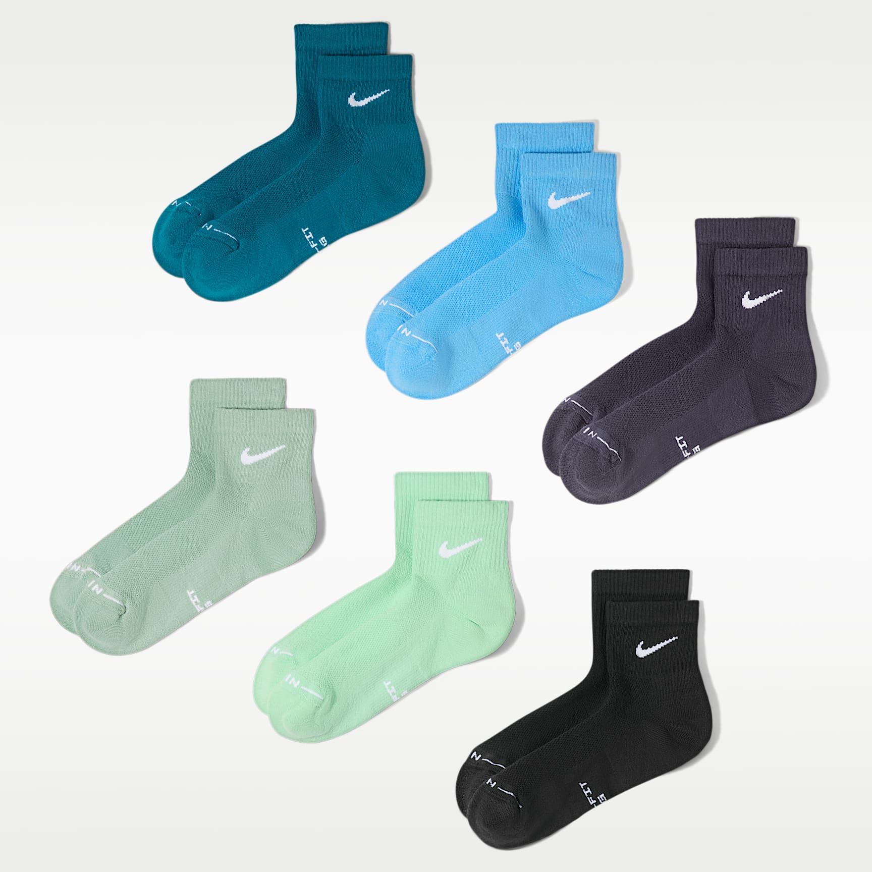 Nike Everyday Elevated Ankle Socks (6 Pairs)