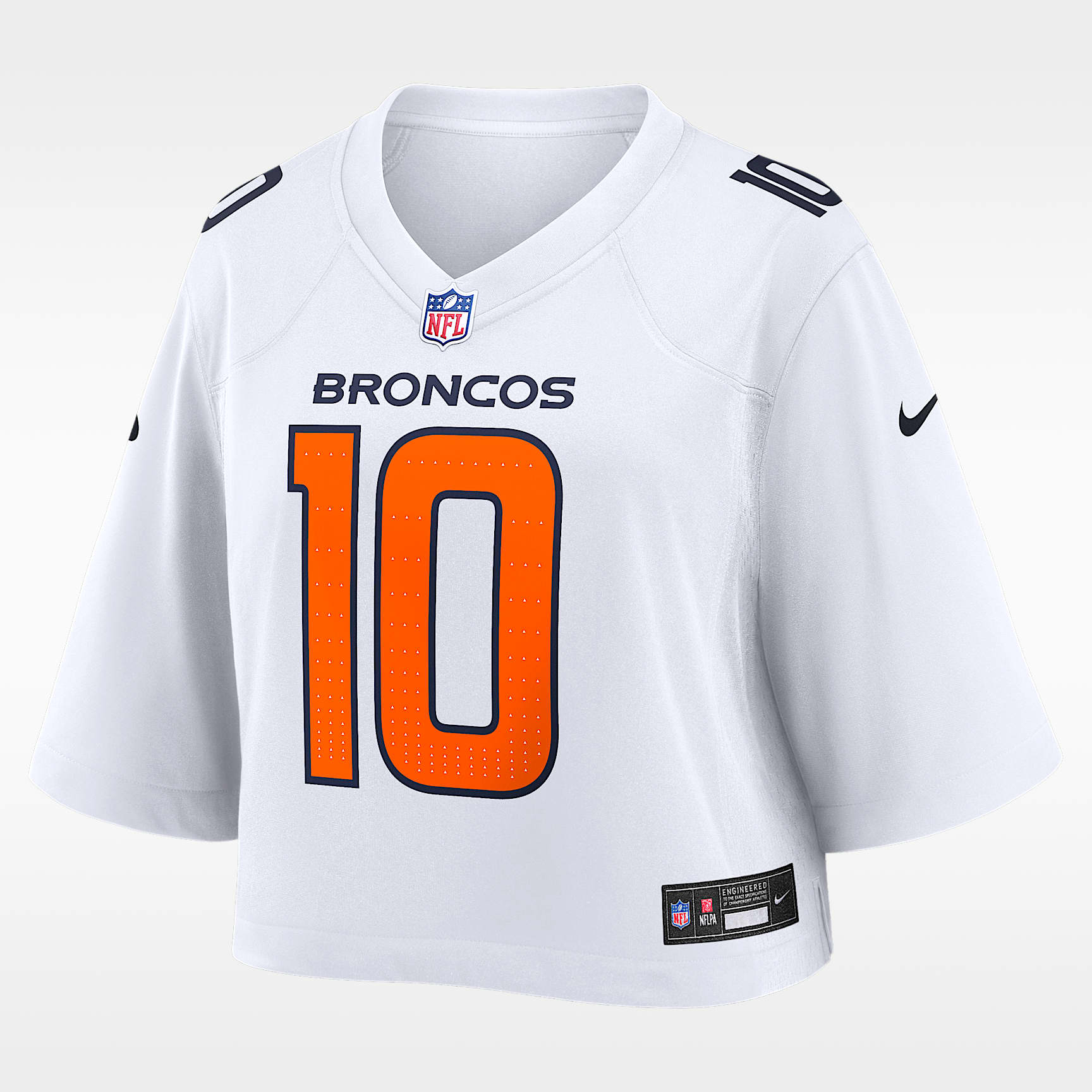 Bo Nix Denver Broncos Women's Nike NFL Cropped Tundra Game Jersey