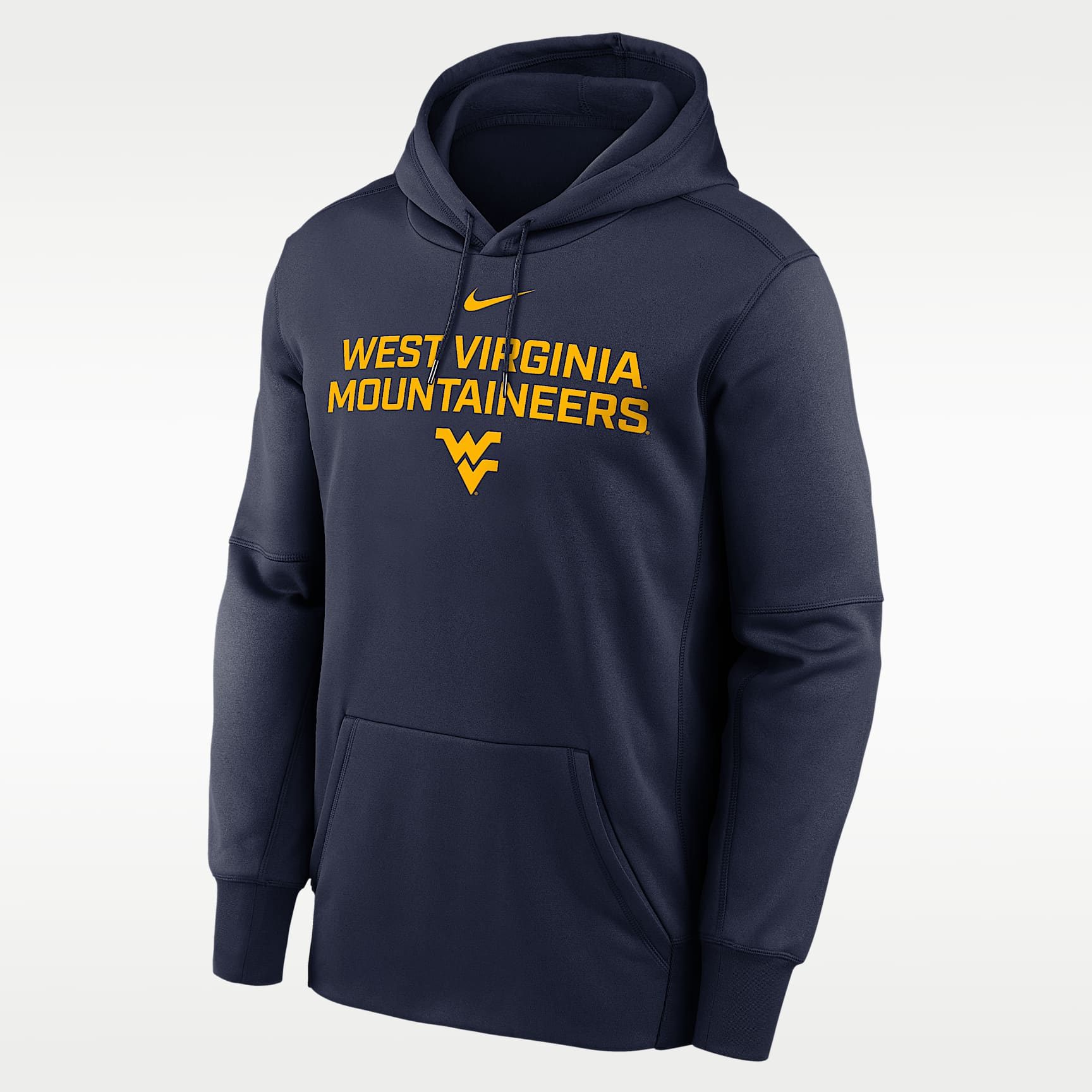 West Virginia Team Stacked Men’s Nike Therma College Pullover Hoodie