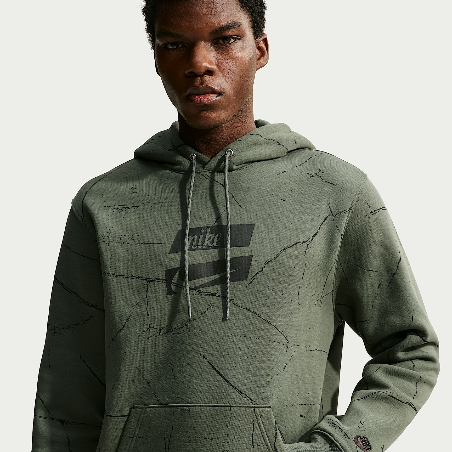 Sudadera con gorro sin cierre de tejido Fleece para hombre Nike Club