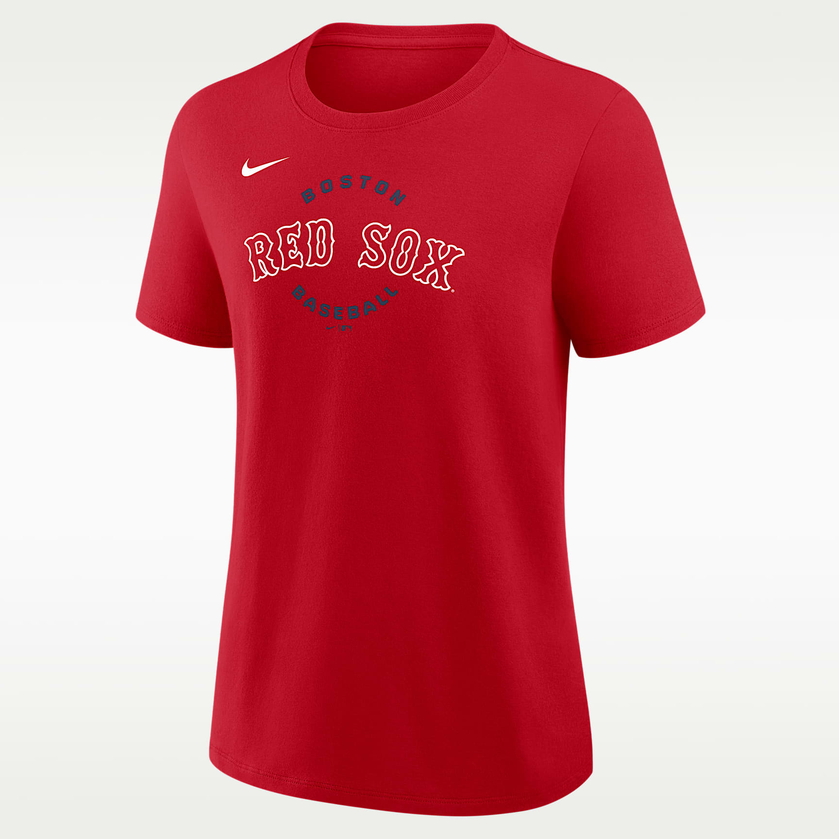 Sudadera de cuello redondo Nike de la MLB para mujer Boston Red Sox