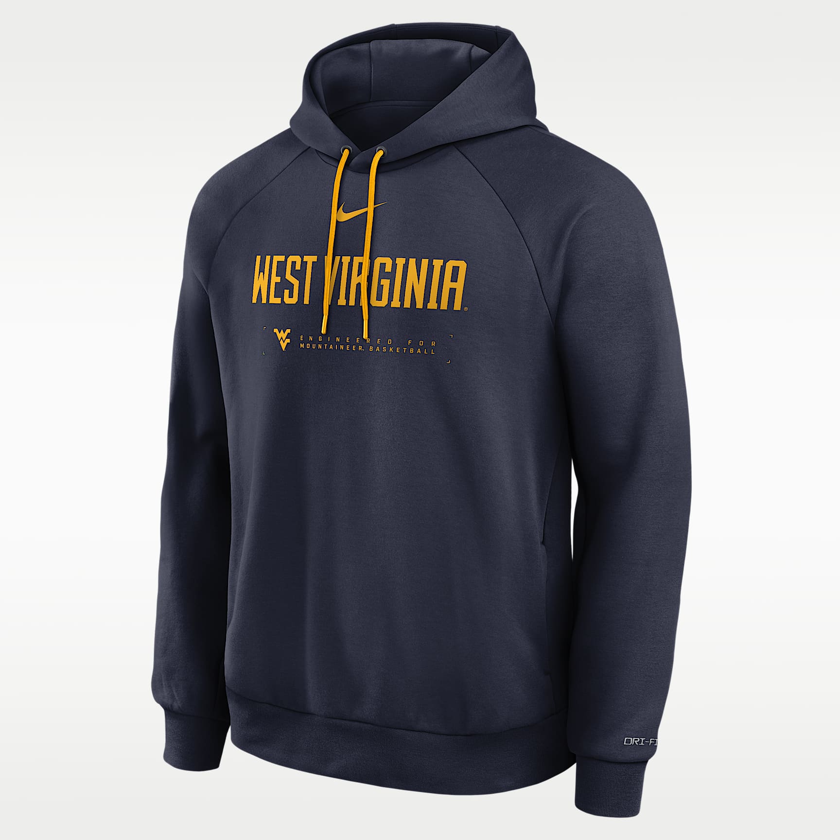 West Virginia Courtside Basketball Practice Men's Nike Dri-FIT Pullover Hoodie