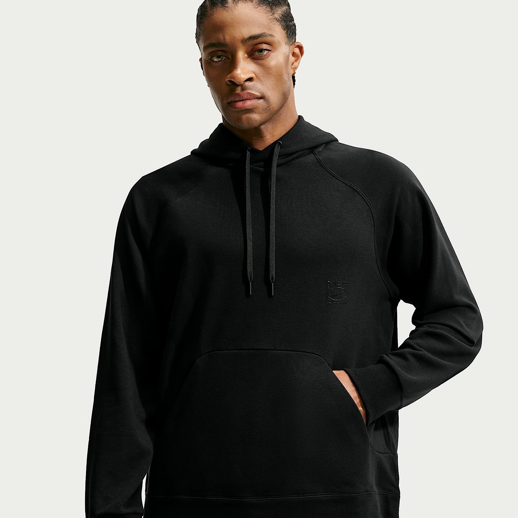 Pánská volnější flísová tréninková mikina Nike N.A.C. Dri-FIT s kapucí