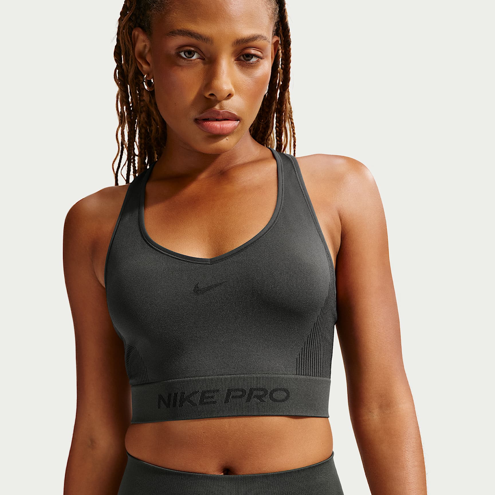 Camiseta de tirantes Dri-FIT cropped para mujer Nike Pro Seamless