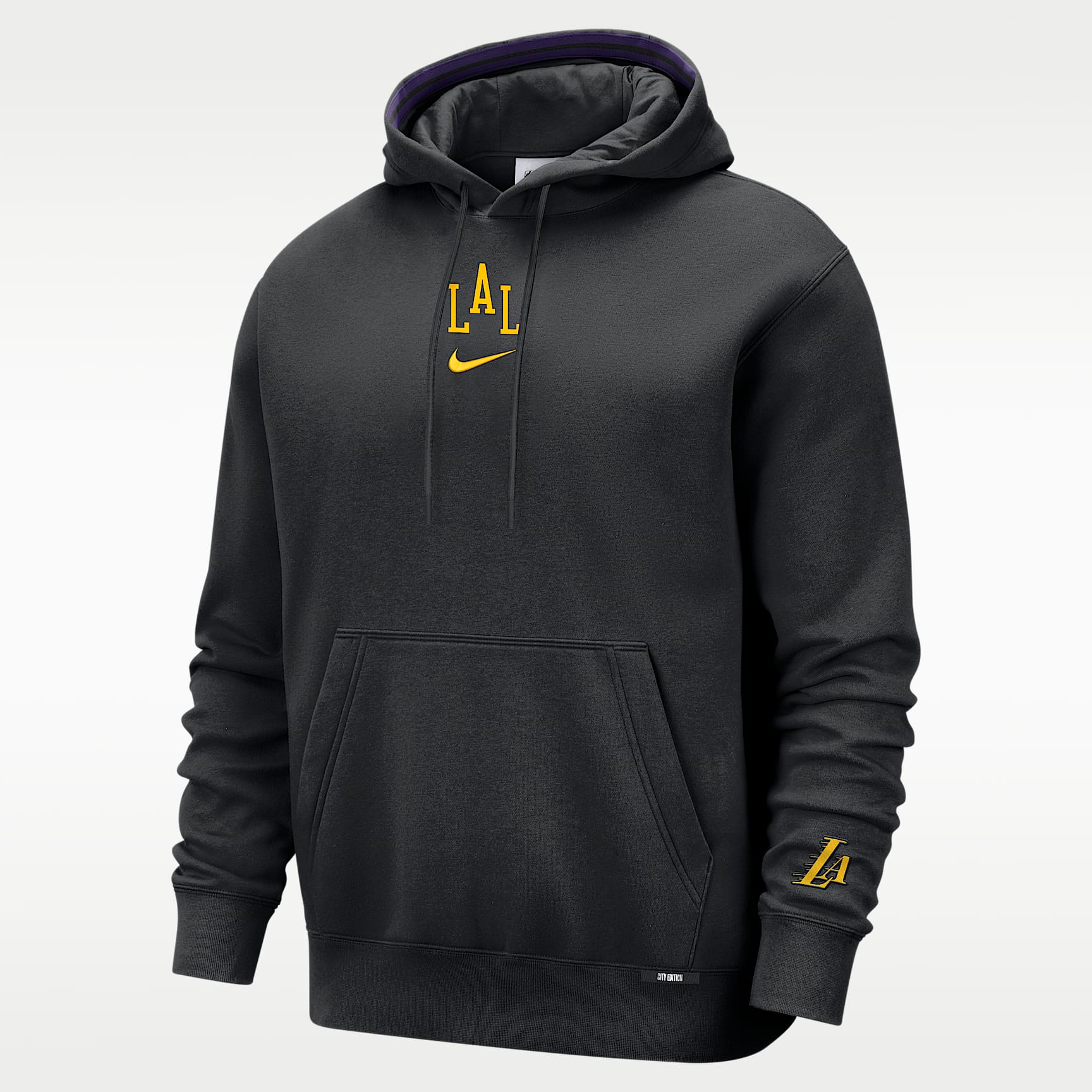 Sudadera con gorro Club Fleece Nike de la NBA Los Angeles Lakers City Edition - Hombre