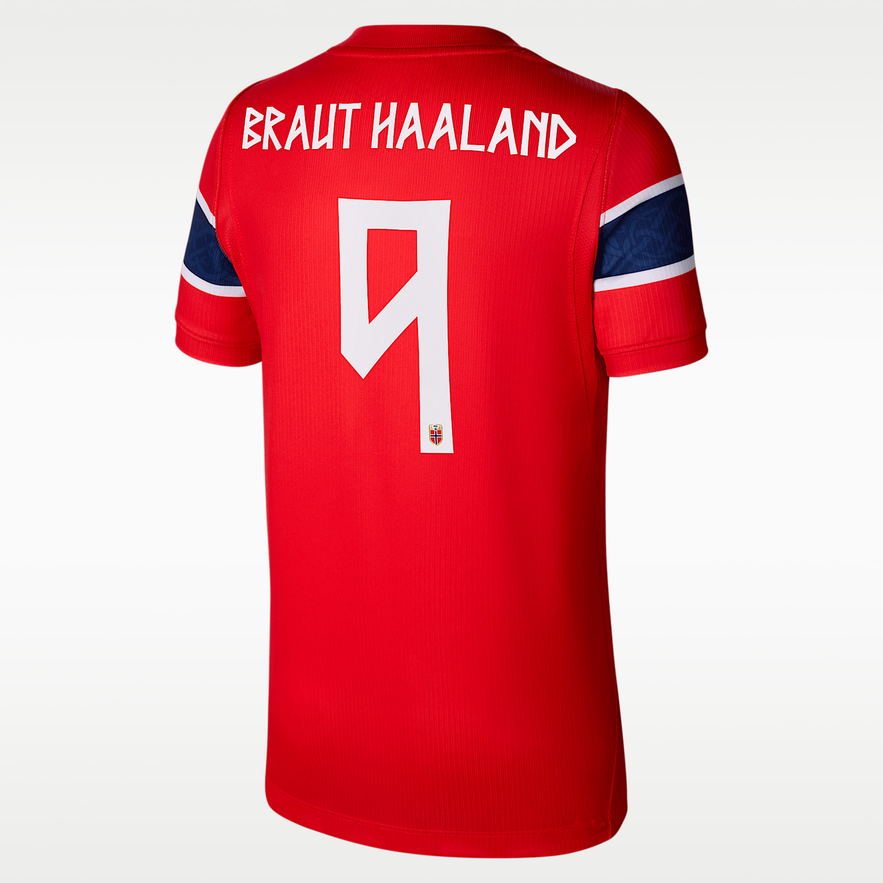 Erling Braut Haaland Norway National Team 2026 Stadium Home Big Kids' Nike Dri-FIT Soccer Jersey