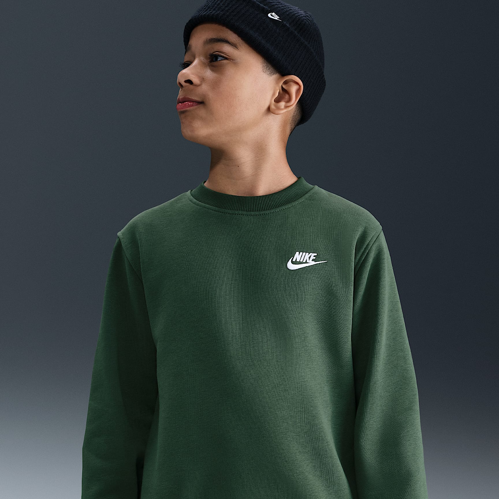 Sudadera para niños talla grande Nike Sportswear Club Fleece