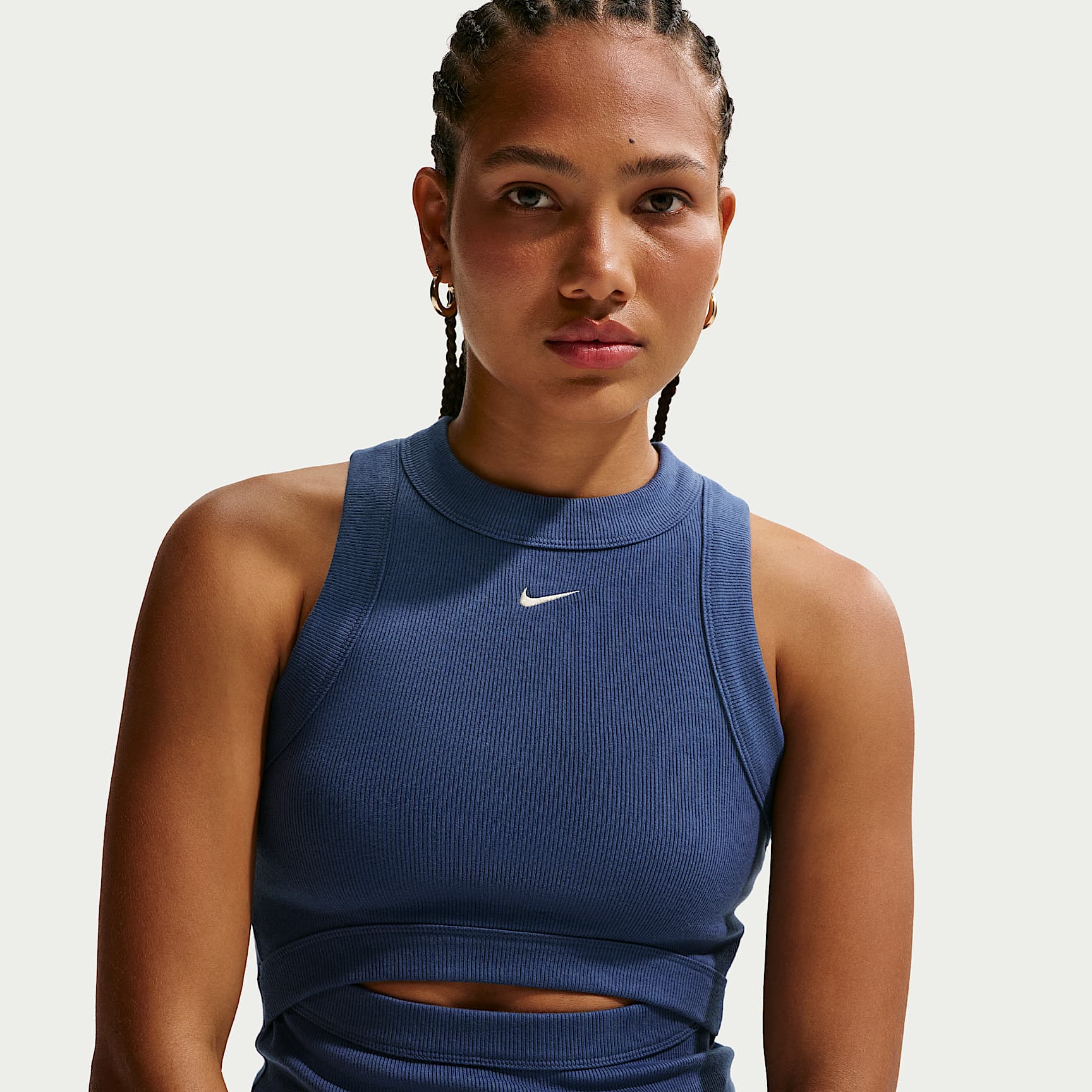 Nike Sportswear Chill strikket, tettsittende ribbet singlet til dame