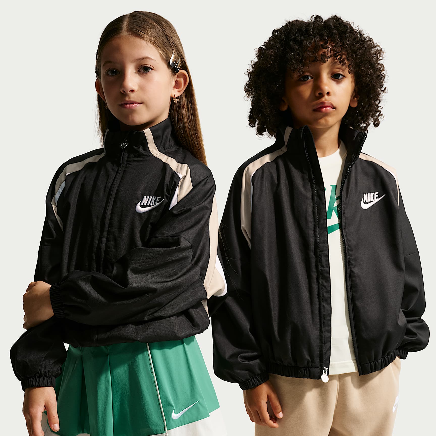 Nike リトルキッズ カラーブロック フードレス ジャケット