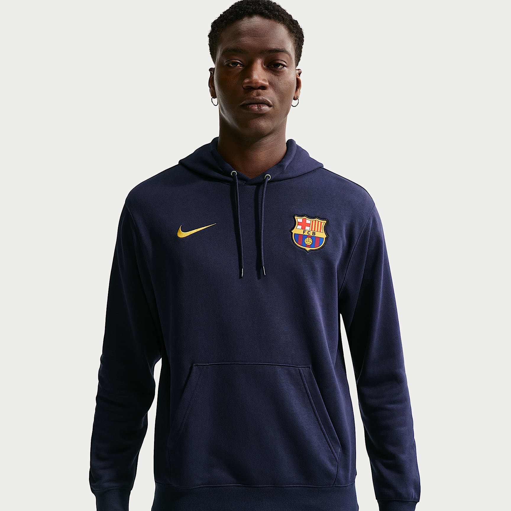 FC Barcelona Club Men's Nike Soccer French Terry Pullover Hoodie