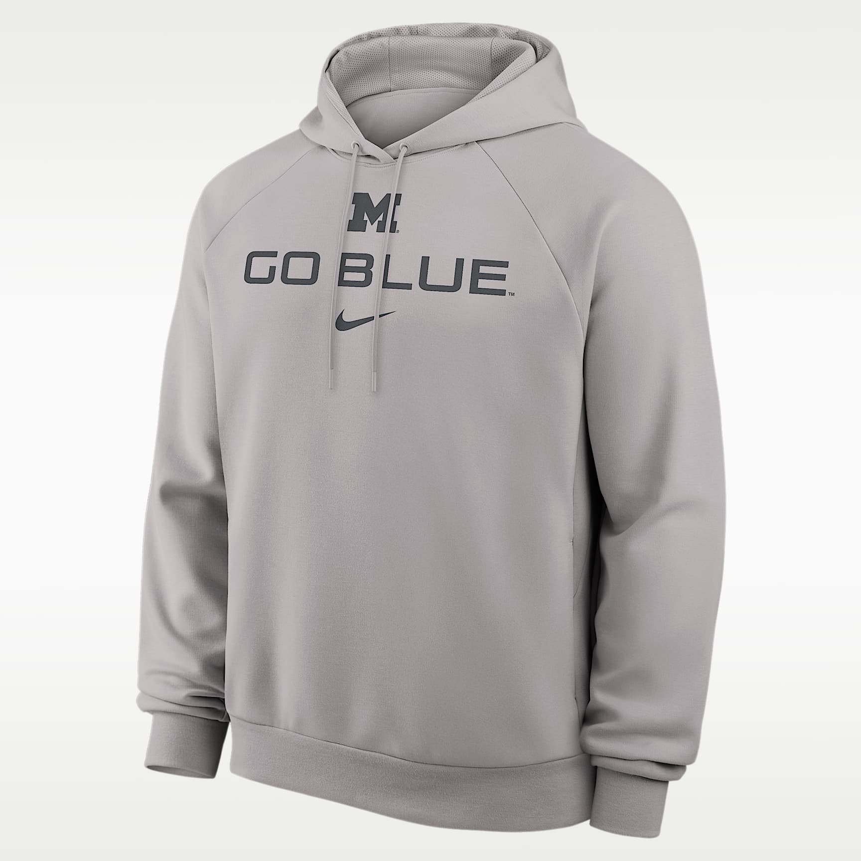 Sudadera con gorro sin cierre universitaria Nike Dri-FIT para hombre Michigan Premium Performance