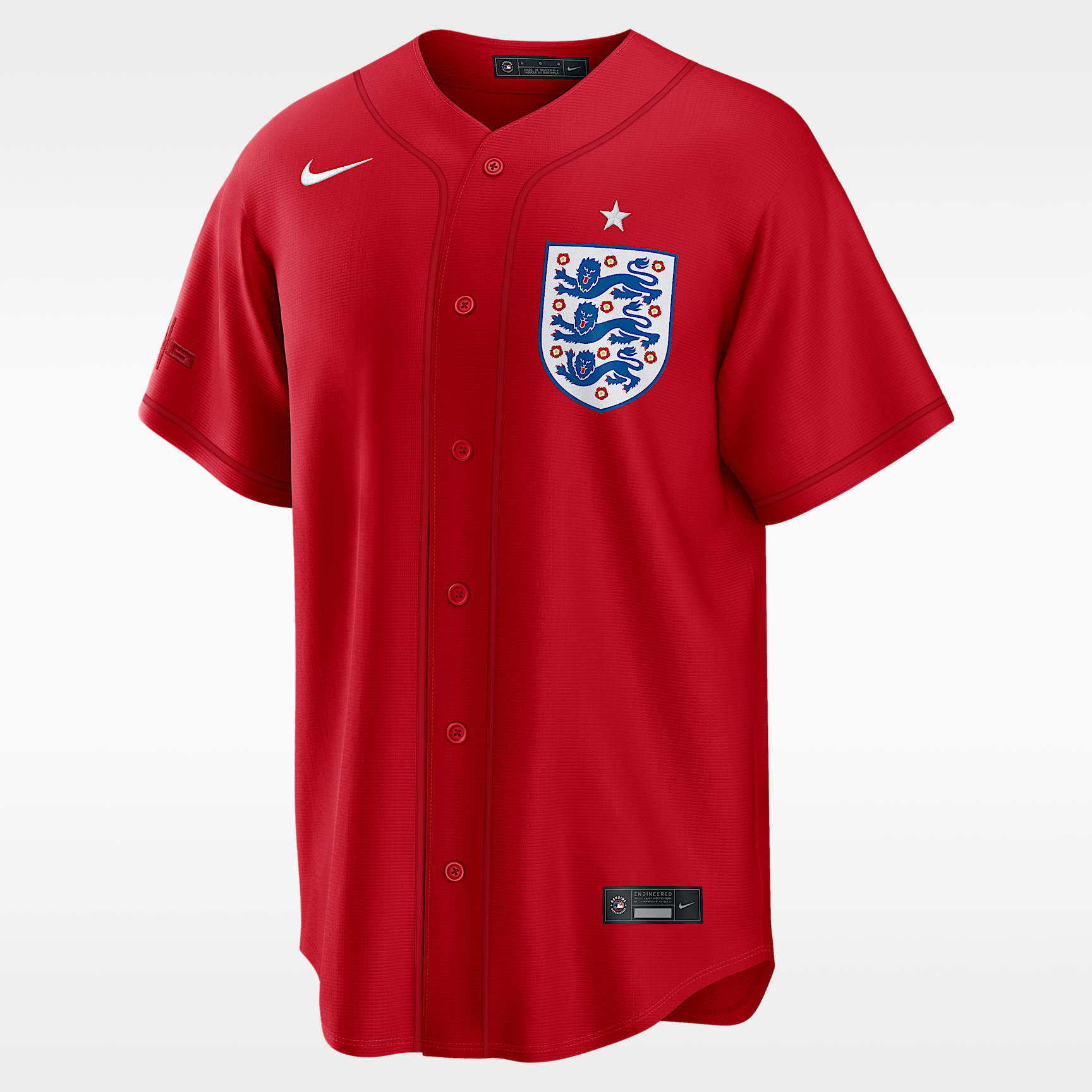 England National Team Men's Nike Soccer x MLB Stadium Jersey