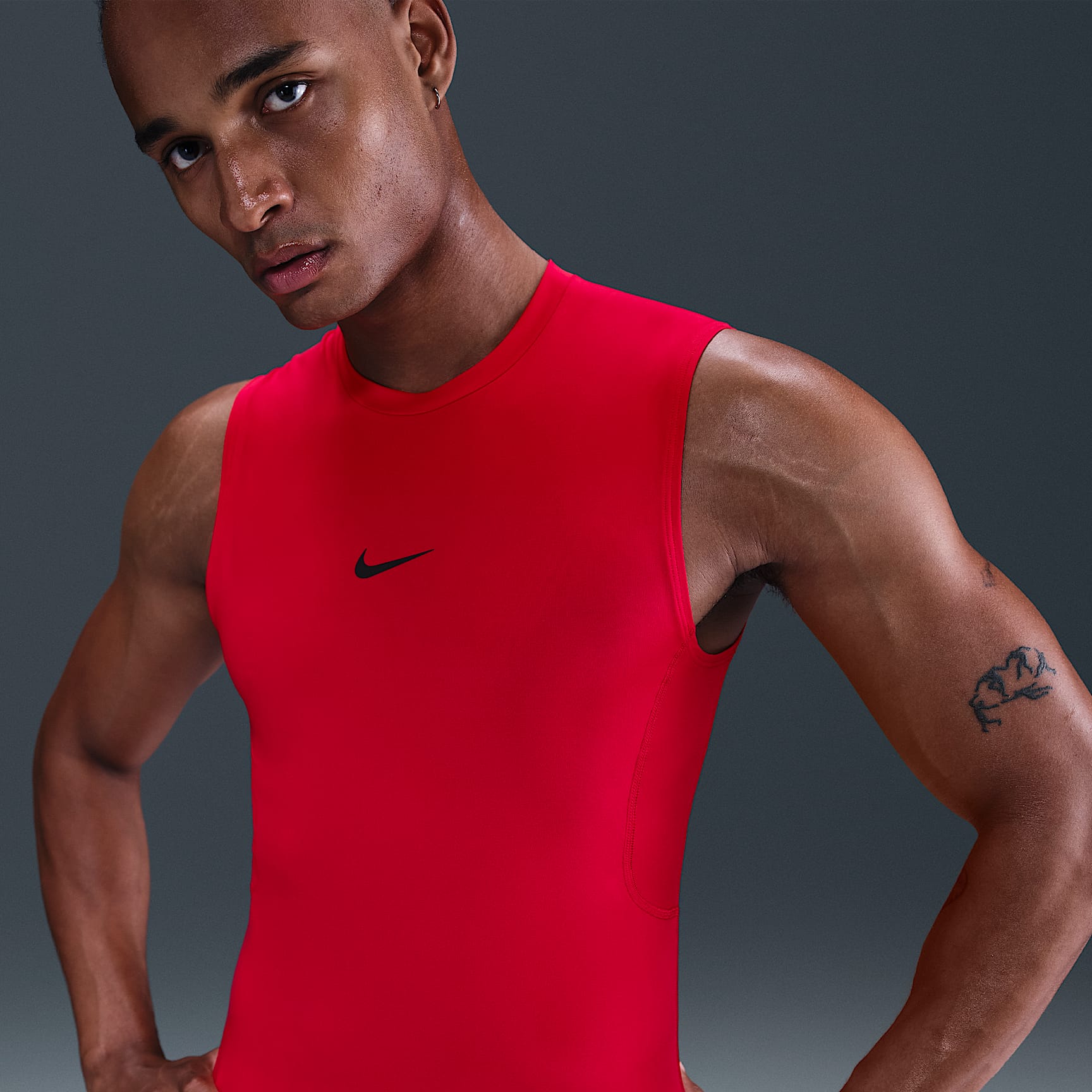 Playera de fitness ajustada sin mangas Dri-FIT para hombre Nike Pro