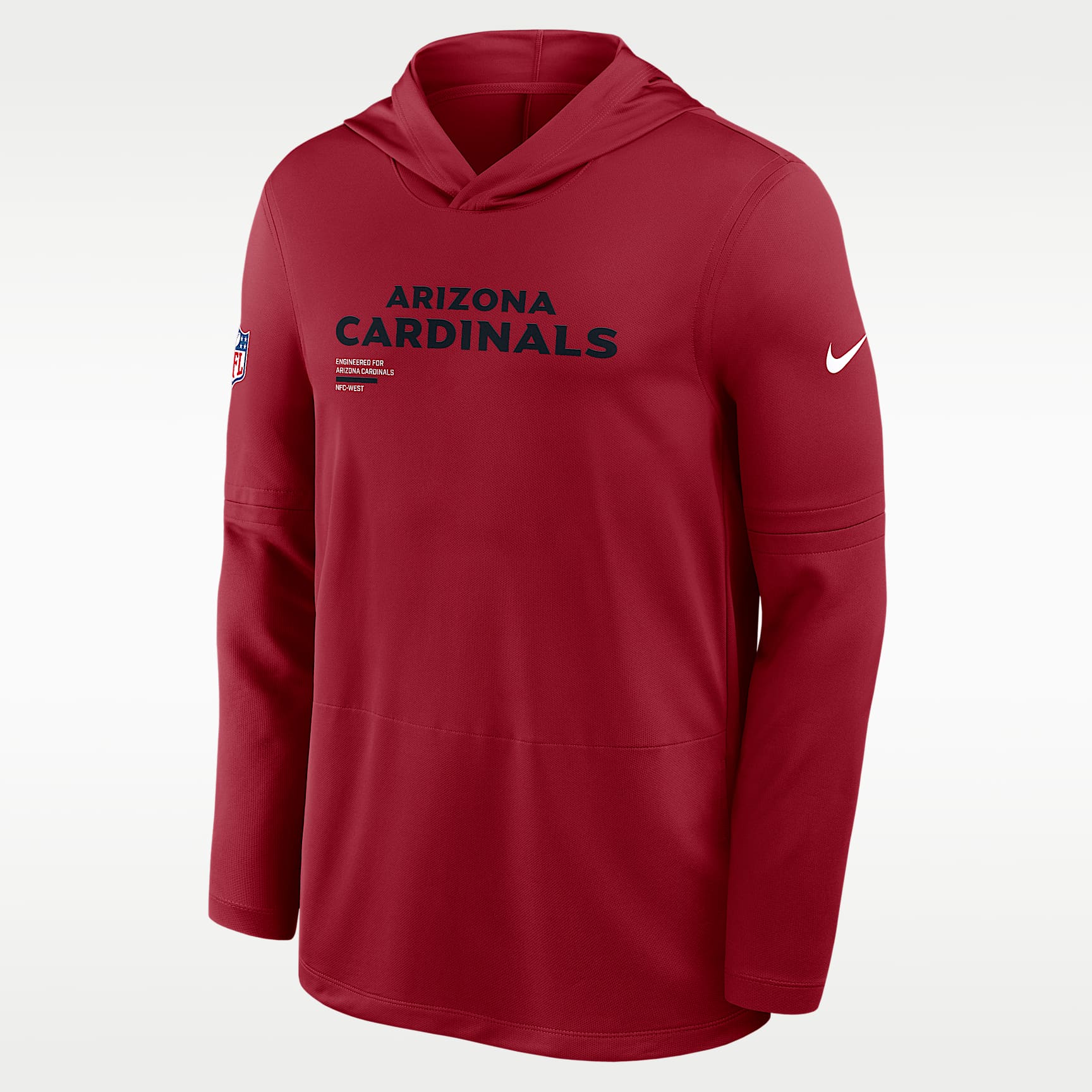 Playera de manga larga Nike Dri-FIT de la NFL con gorro para hombre Arizona Cardinals Pure Fury Sideline