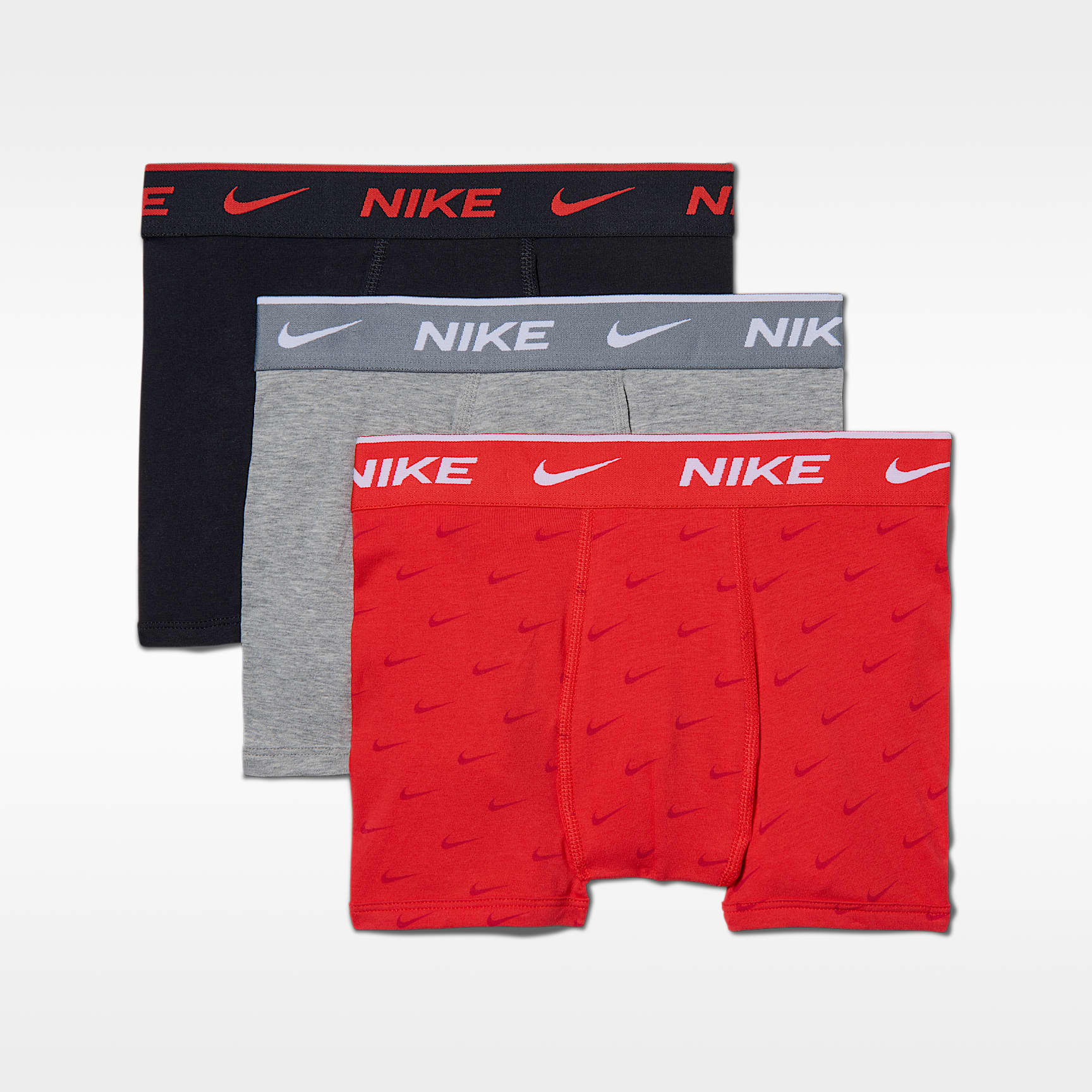 Nike Dri-FIT Everyday Boxershorts aus Baumwolle mit Print (ältere Kinder, 3er-Pack)