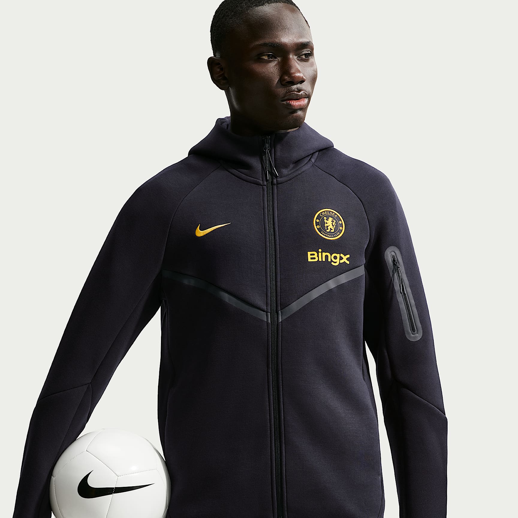 Chelsea FC Tech Fleece Windrunner Men's Nike Soccer Full-Zip Hoodie