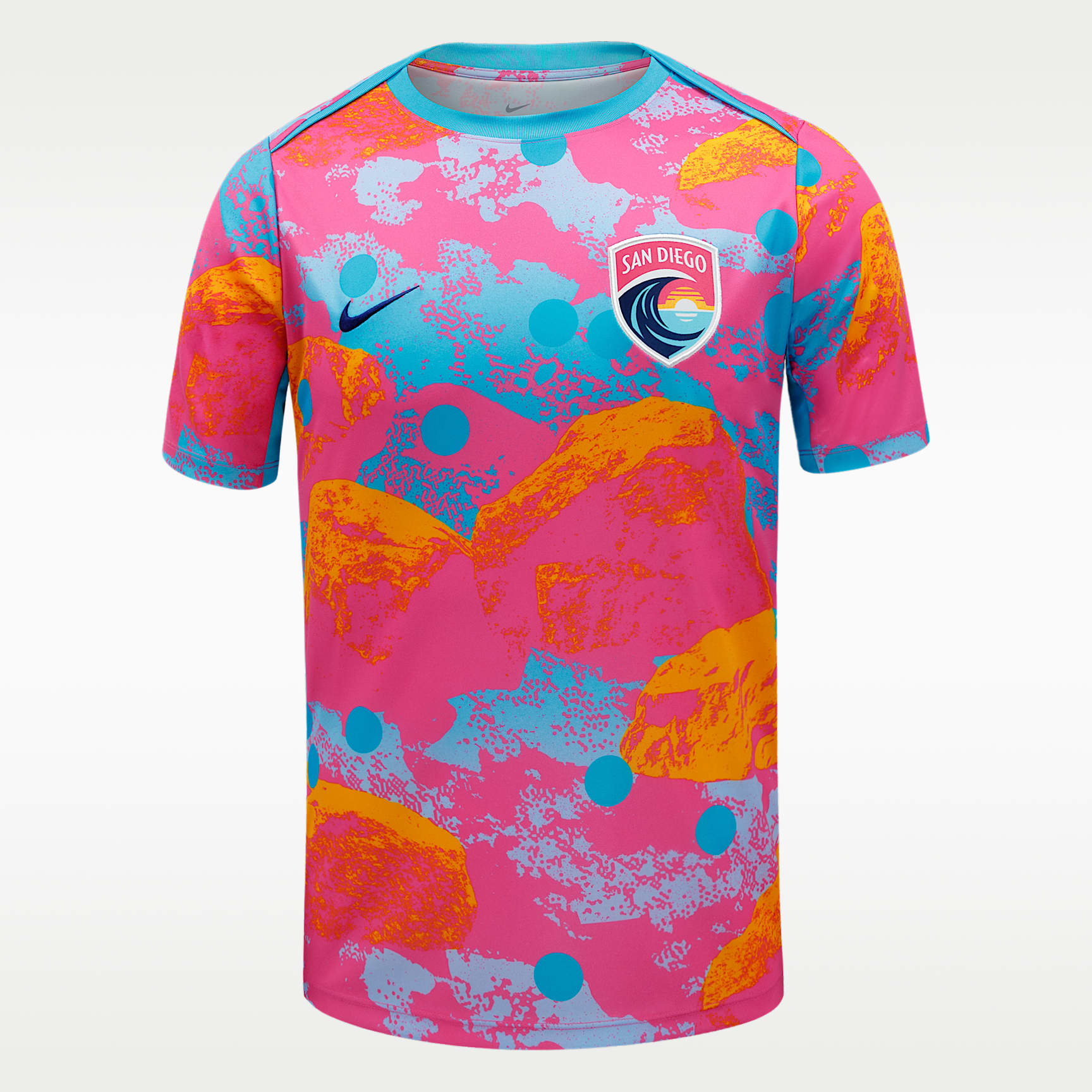 San Diego Wave FC Men's Nike NWSL Short-Sleeve Pre-Match Top