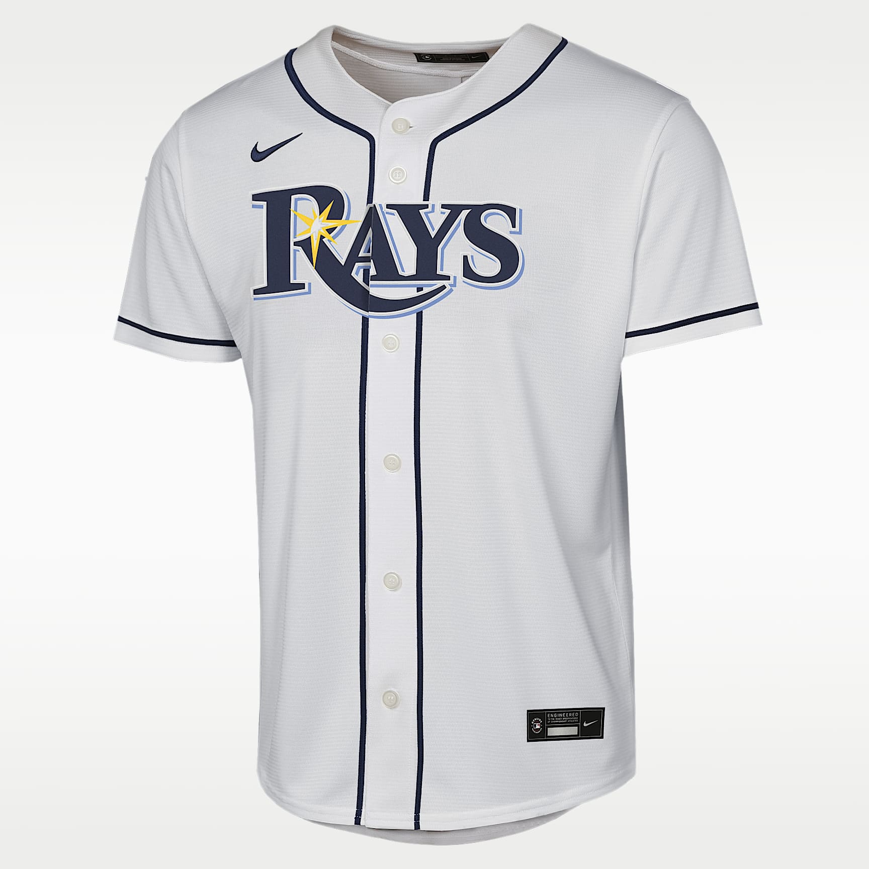 Junior Caminero Tampa Bay Rays Baseline Big Kids' Nike MLB Home Replica Jersey