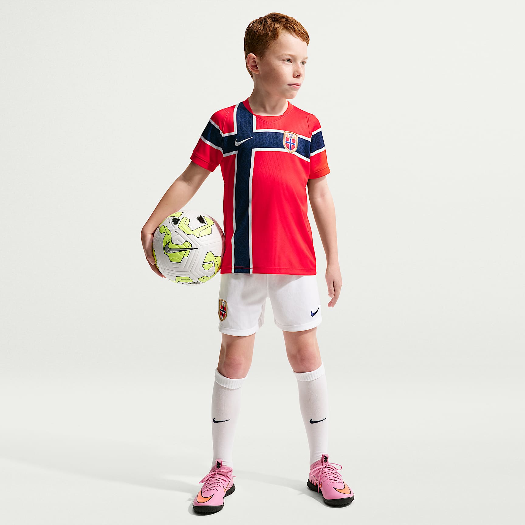 Divisa in 3 pezzi Nike Football Norvegia Replica 2026 Stadium per bambino/a – Home