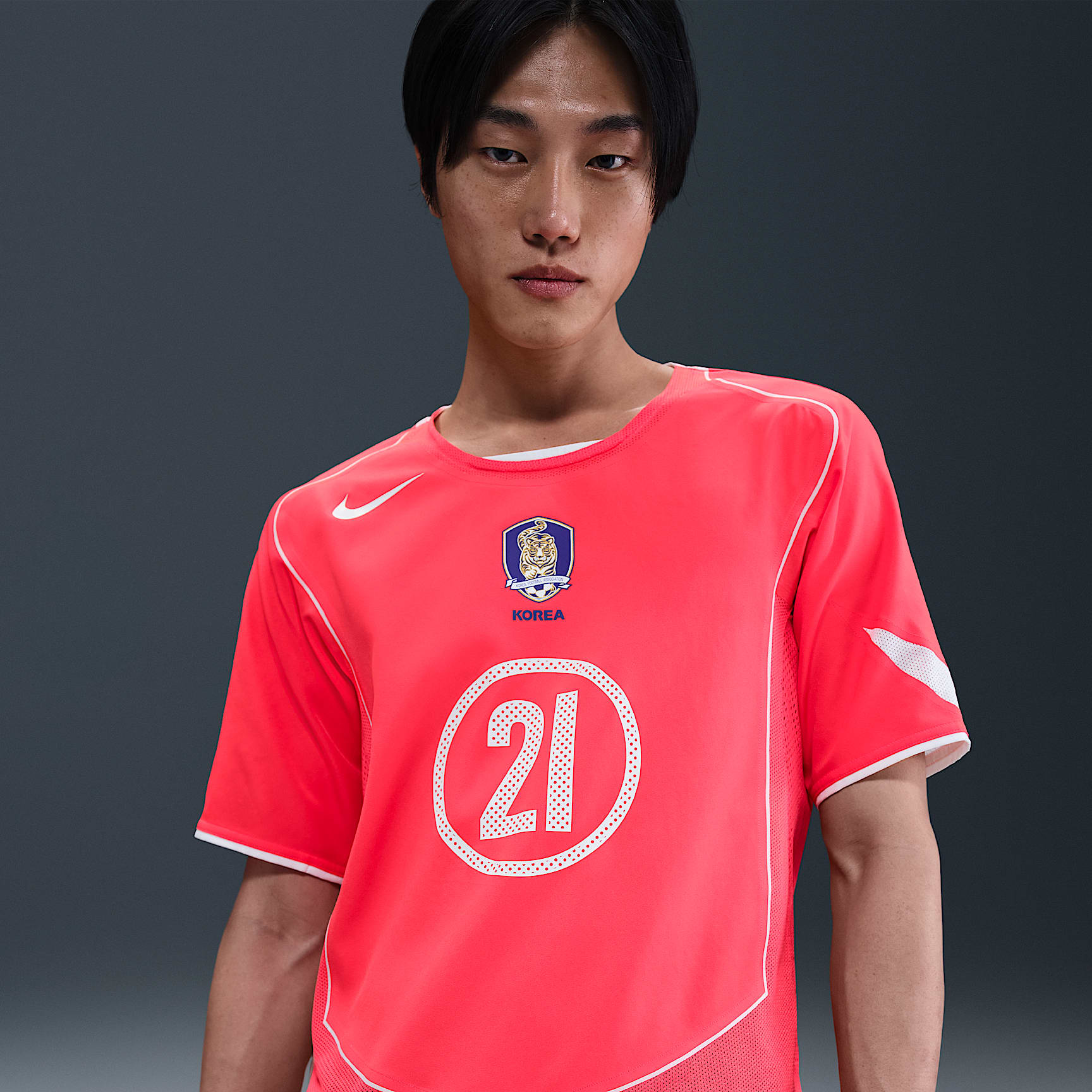 Jersey de fútbol Nike Replica para hombre Park Ji-sung South Korea 2004 Total 90 Reissue